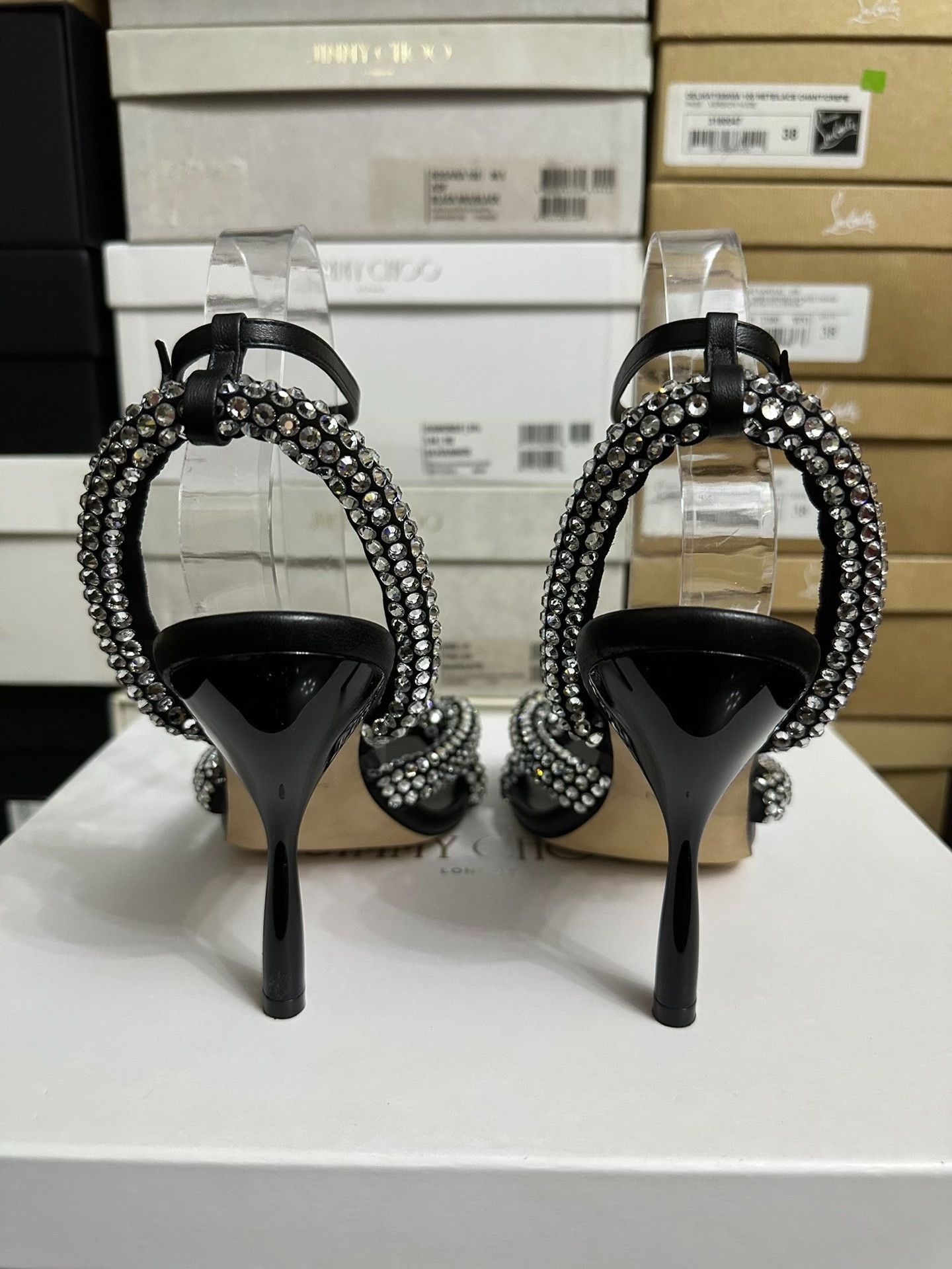 Lanvin LANVIN Crystal High Heels Size US 8 / IT 38 - 3 Thumbnail