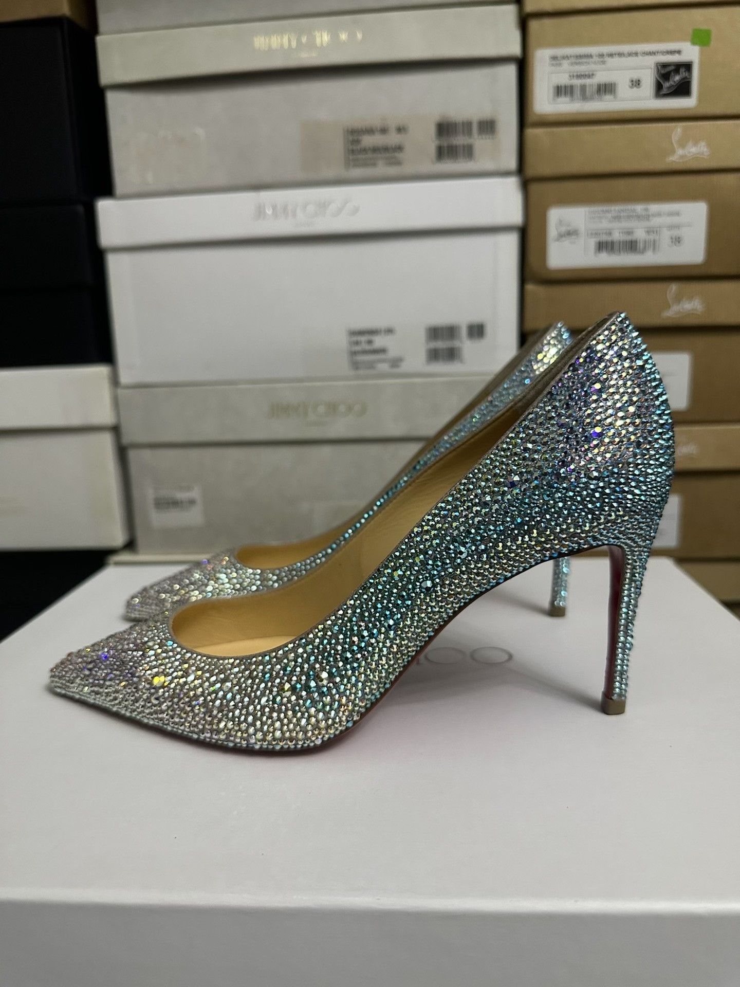 Christian Louboutin Christian Louboutin Mermaid Gradient Crystal Heels Size US 4 / IT 34 - 5 Thumbnail
