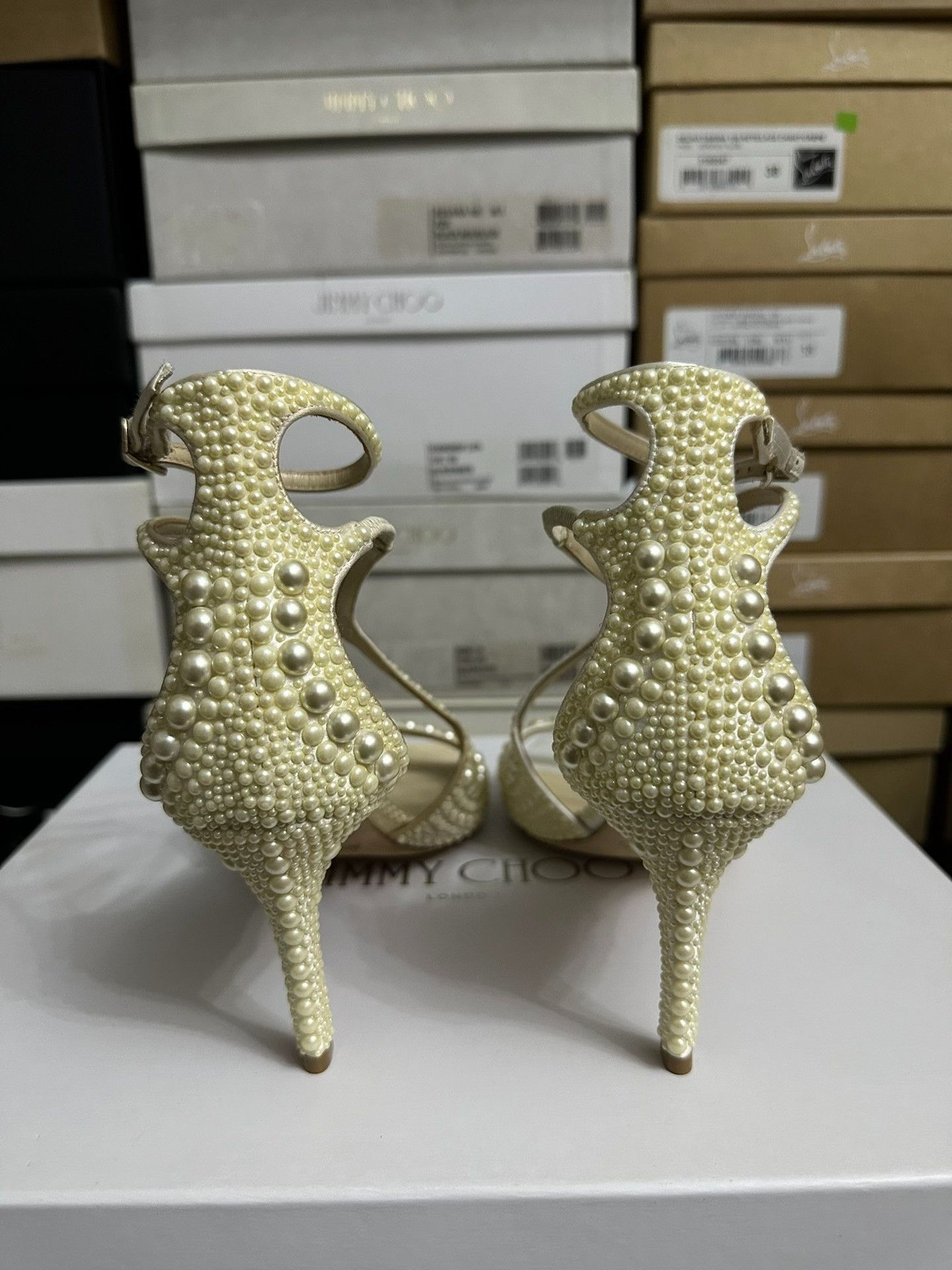 Jimmy Choo Jimmy Choo Pearl High Heels Size US 7 / IT 37 - 5 Thumbnail