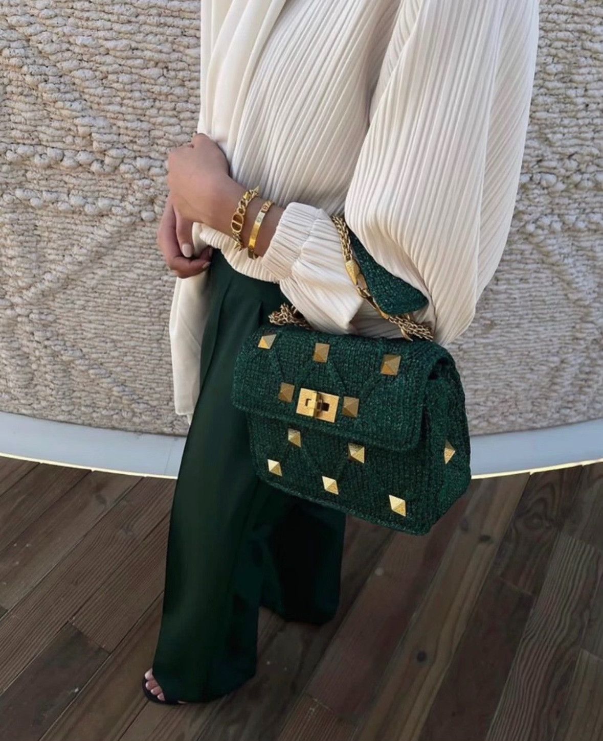 Valentino Valentino Green Woven Bag Size ONE SIZE - 8 Thumbnail