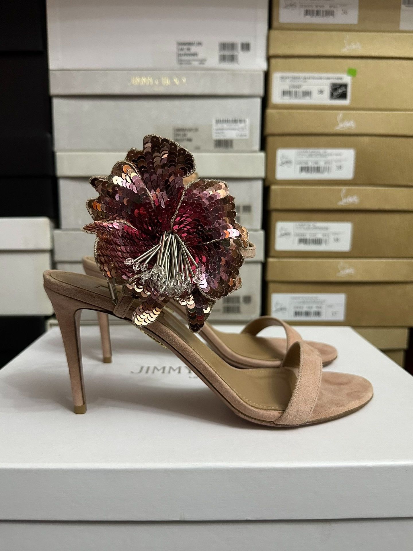 Aquazzura AQUAZZURA Pink Ankle Strap Sandals Size US 8 / IT 38 - 3 Thumbnail