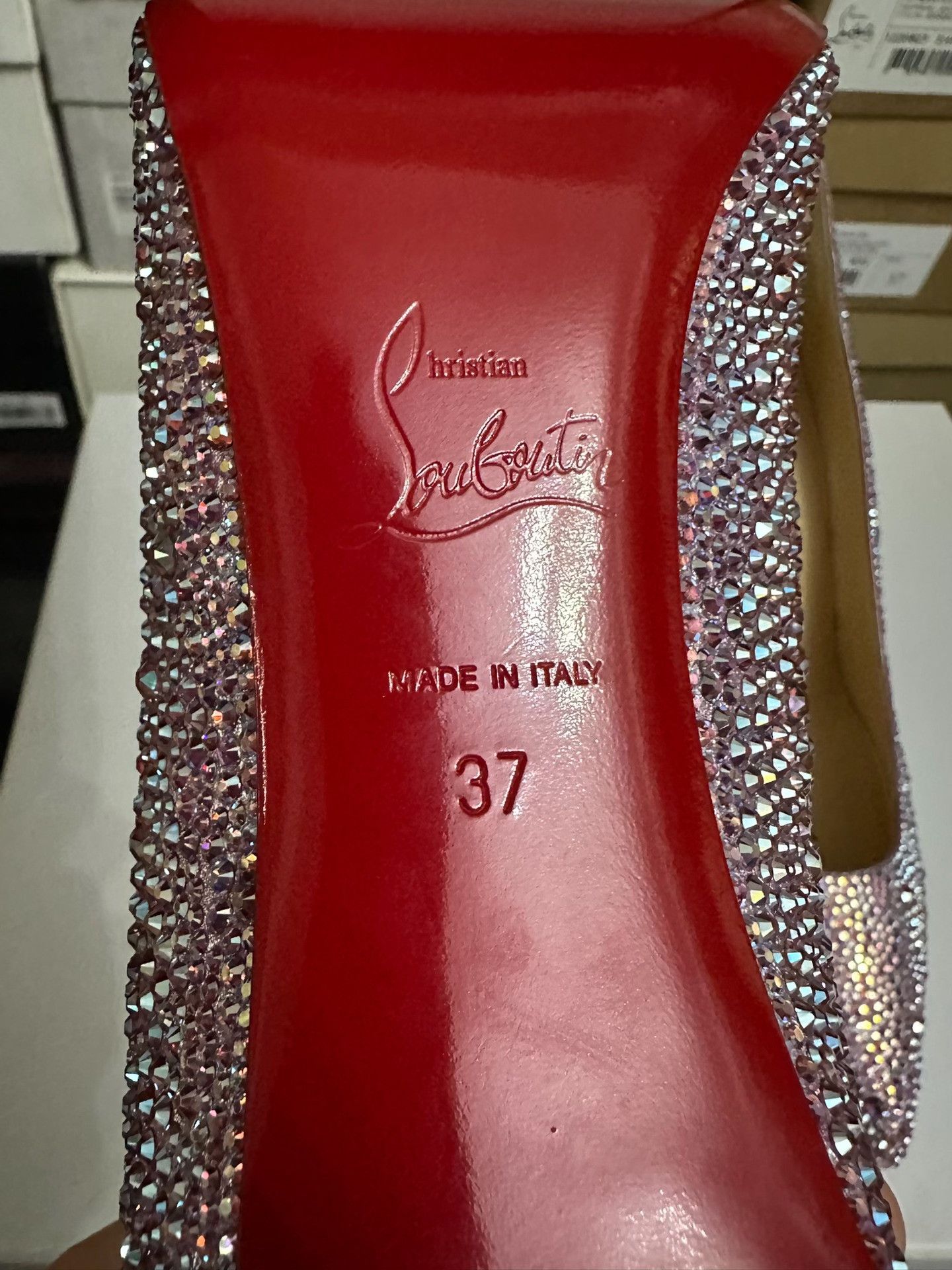 Christian Louboutin Christian Louboutin Red Sole Crystal Heels Size US 6 / IT 36 - 6 Thumbnail