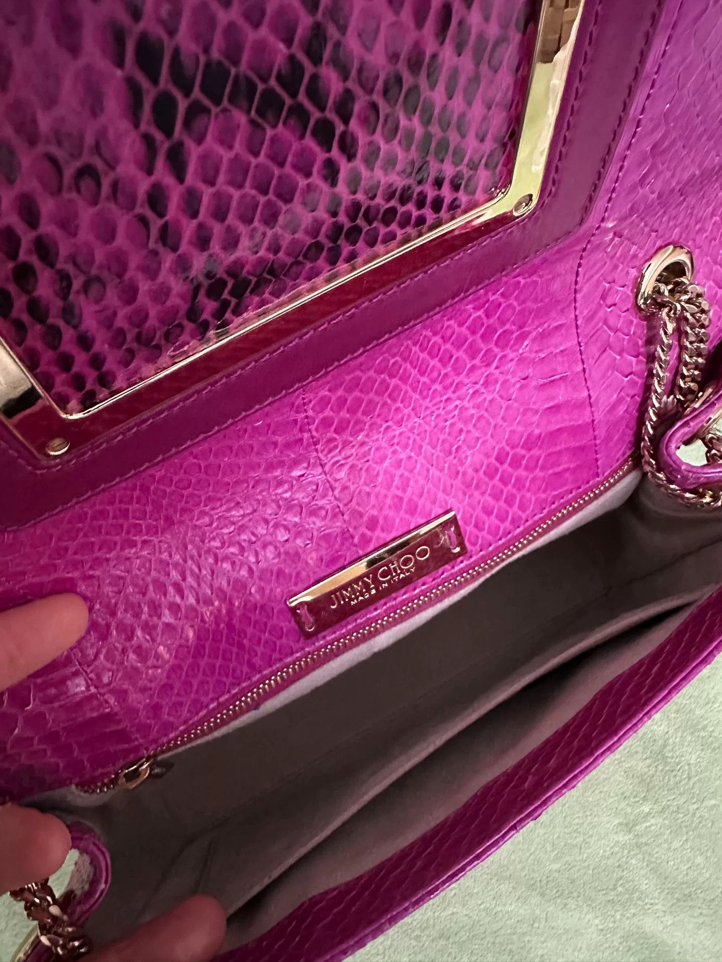 Jimmy Choo Jimmy Choo Python Leather Bag Size ONE SIZE - 3 Thumbnail