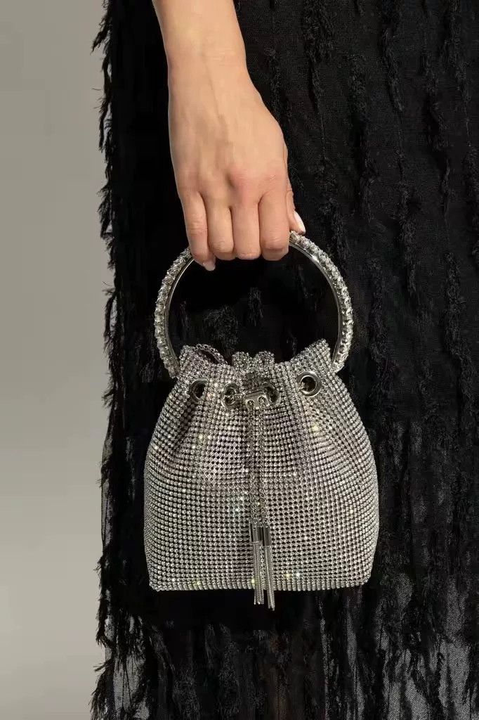 Jimmy Choo Jimmy Choo Silver Crystal Handbag Size ONE SIZE - 9 Thumbnail