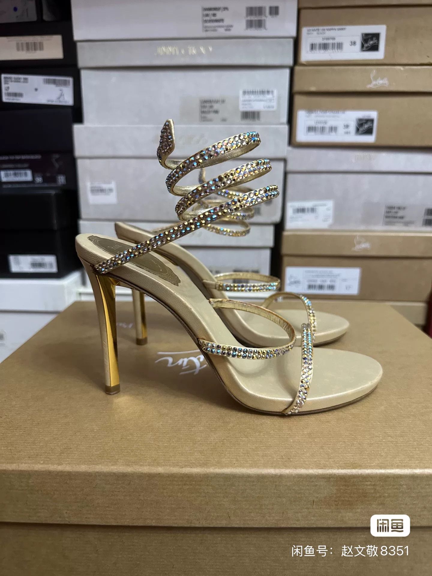Rene Caovilla Rene Caovilla Snake-Wrap High-Heel Sandals Size US 6.5 / IT 36.5 - 4 Thumbnail