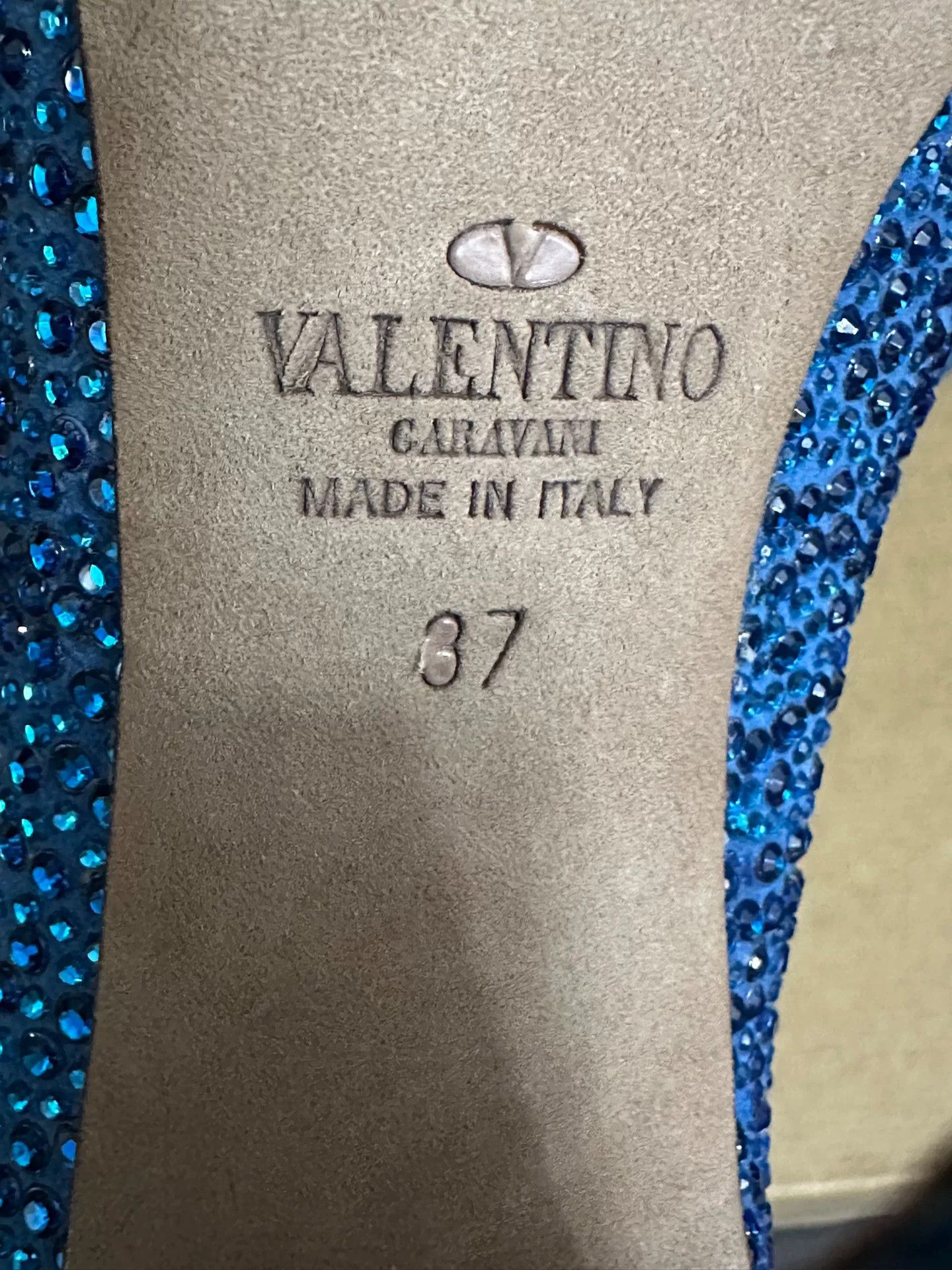 Valentino Valentino Blue Rhinestone High Heels Size US 6 / IT 36 - 7 Thumbnail