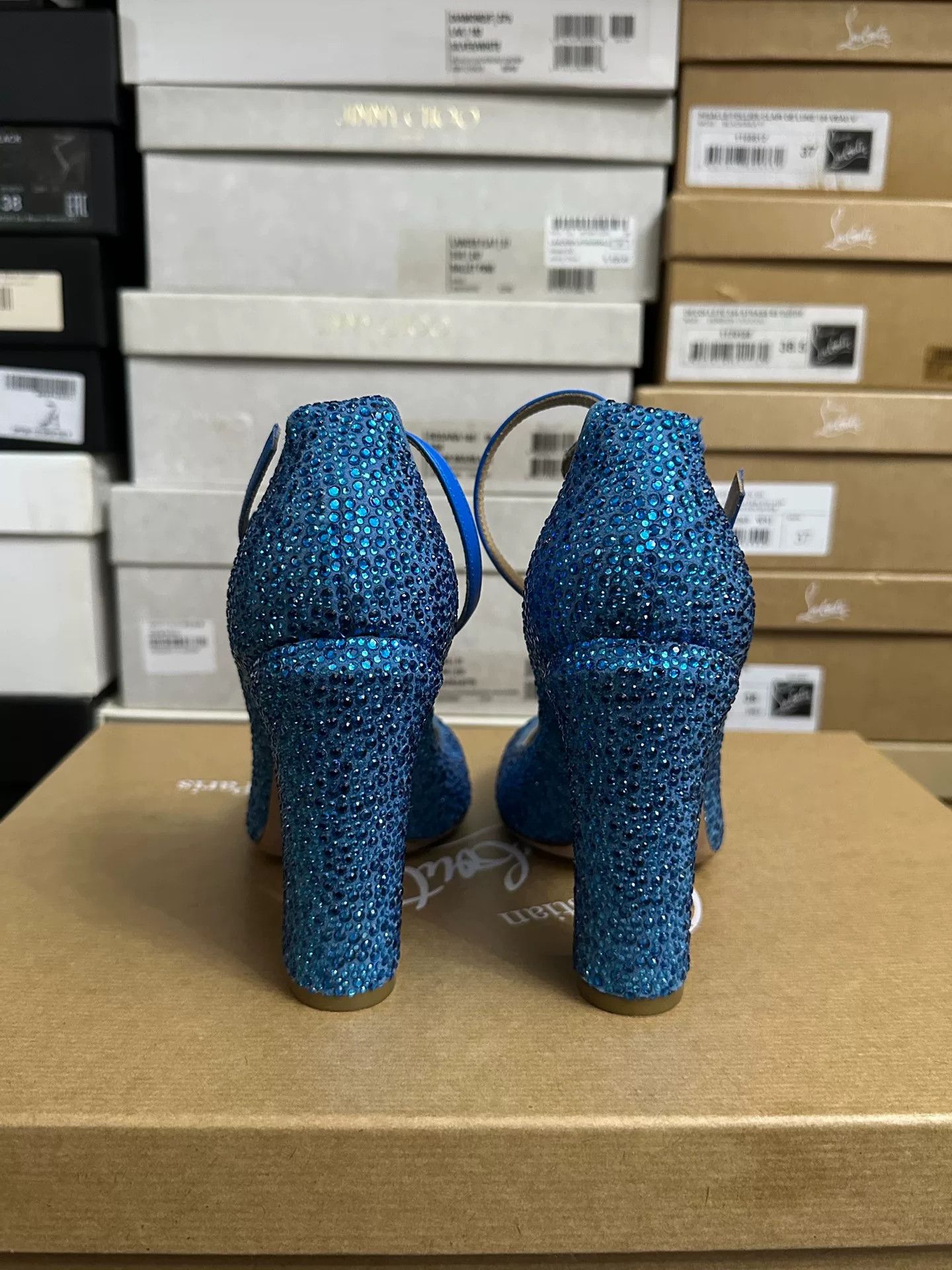 Valentino Valentino Blue Rhinestone High Heels Size US 6 / IT 36 - 6 Thumbnail
