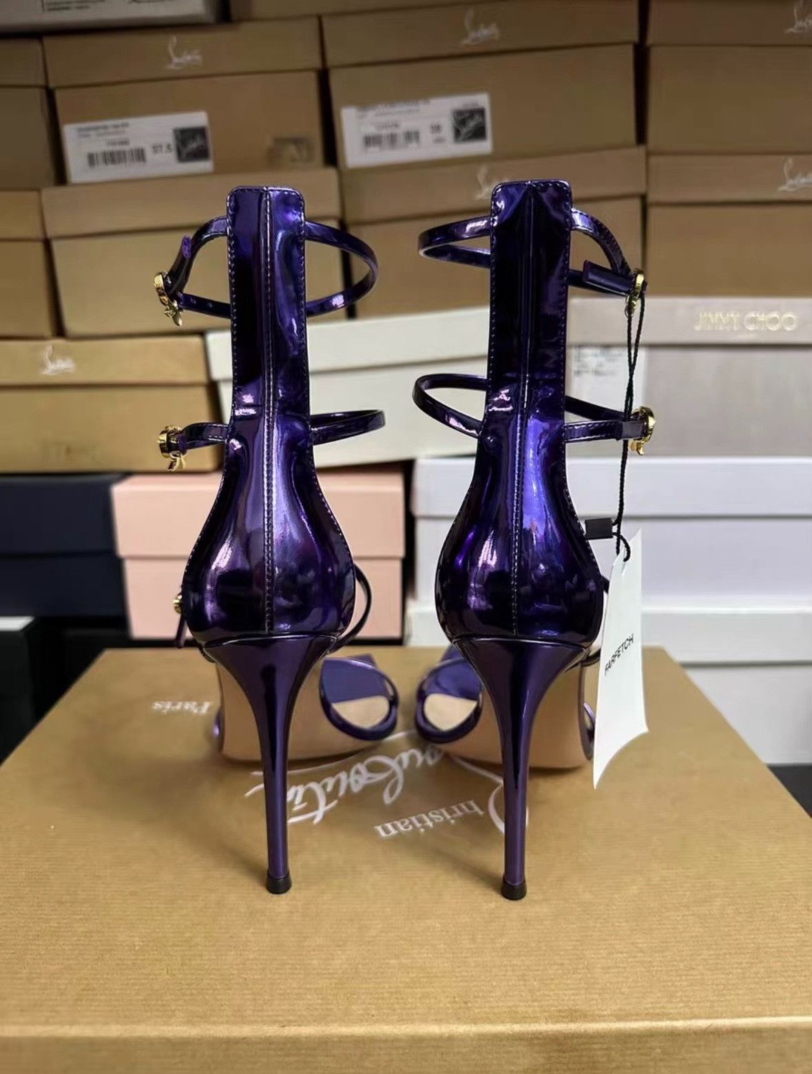 Gianvito Rossi Gianvito Rossi Purple High-Heel Sandals Size US 7 / IT 37 - 3 Thumbnail