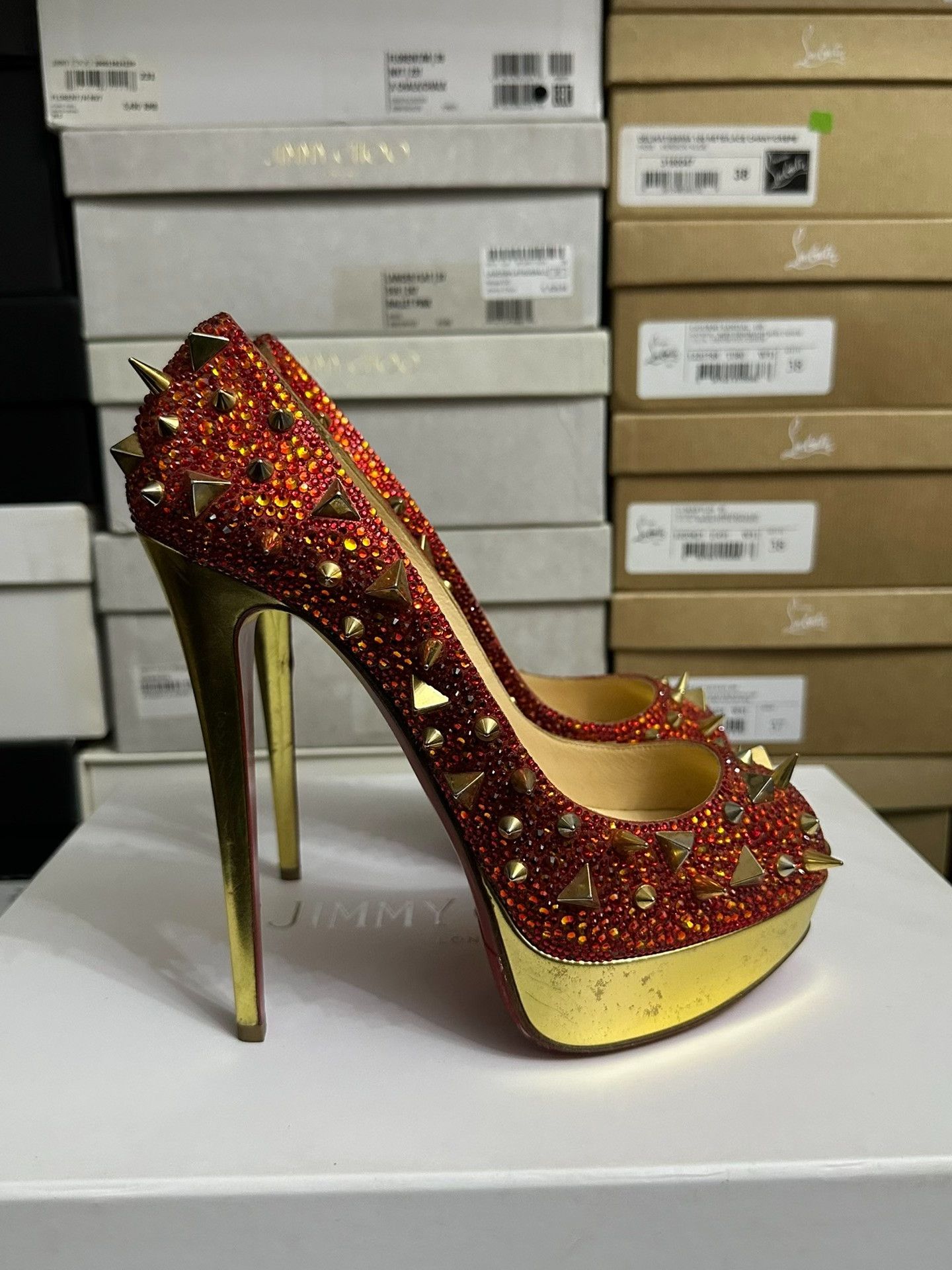 Christian Louboutin Christian Louboutin Red High Heels Size US 8 / IT 38 - 3 Thumbnail