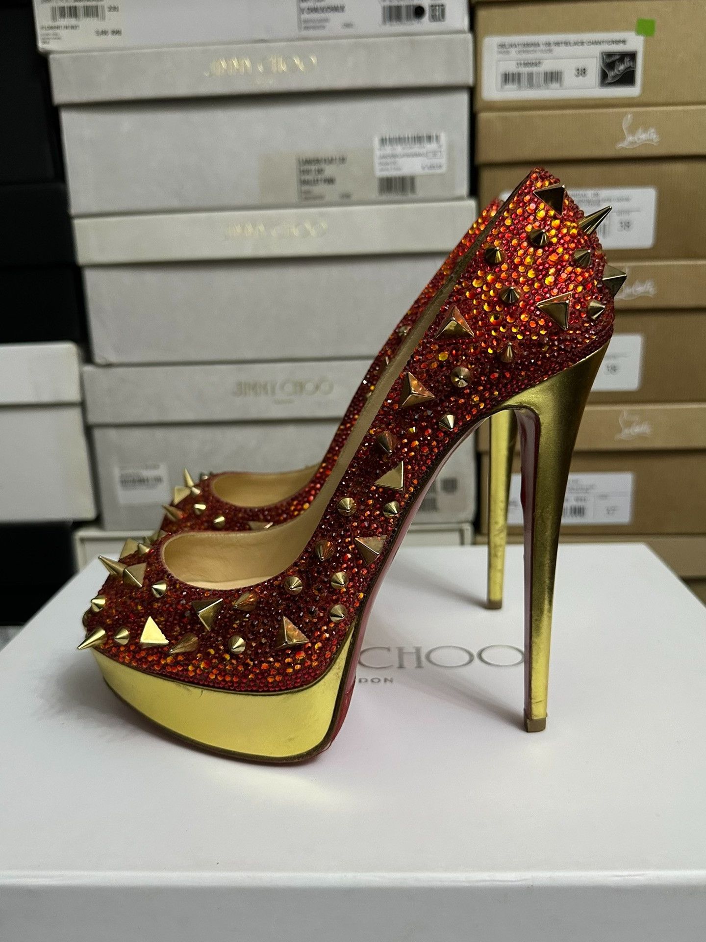 Christian Louboutin Christian Louboutin Red High Heels Size US 8 / IT 38 - 5 Thumbnail