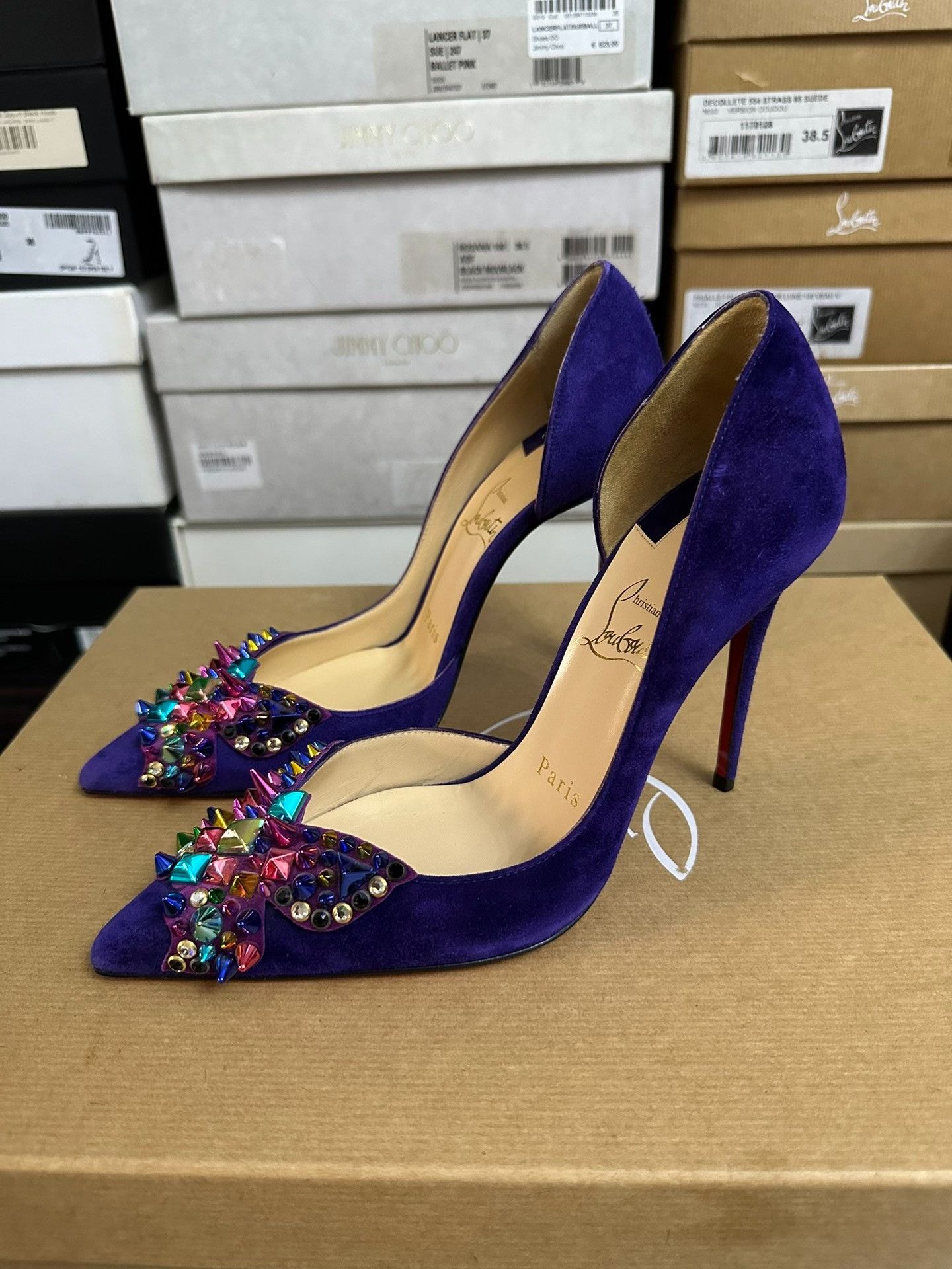Christian Louboutin Christian Louboutin Color Stud Limited Heels Size US 5 / IT 35 - 3 Thumbnail