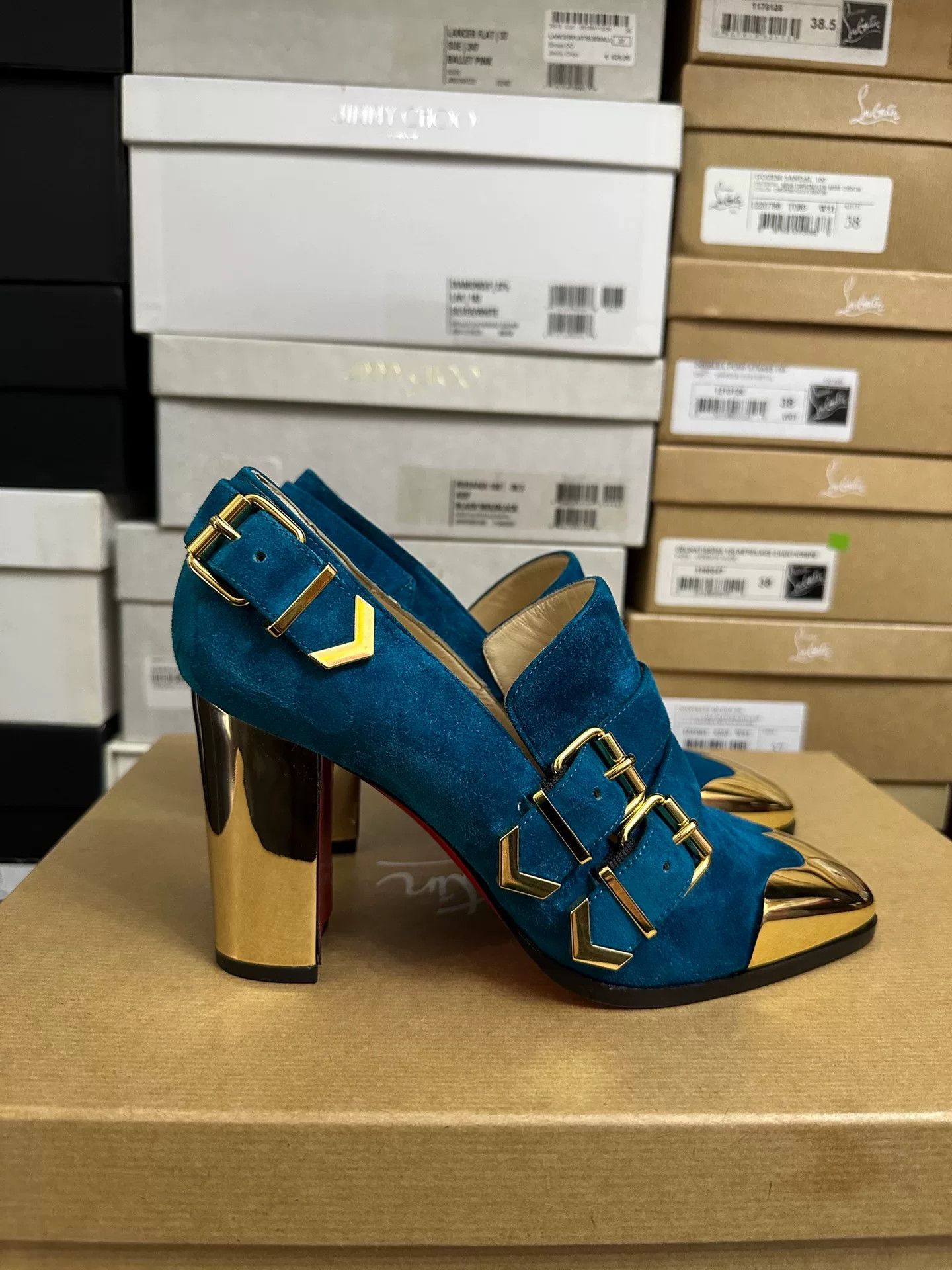 Christian Louboutin Christian Louboutin Blue High Heels Size 38 Size US 7 / IT 37 - 4 Thumbnail