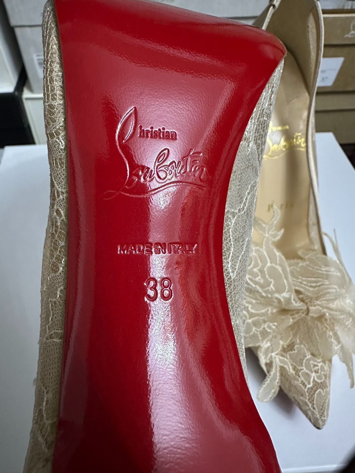 Christian Louboutin Christian Louboutin Lace Flower Heels Size US 7 / IT 37 - 7 Thumbnail