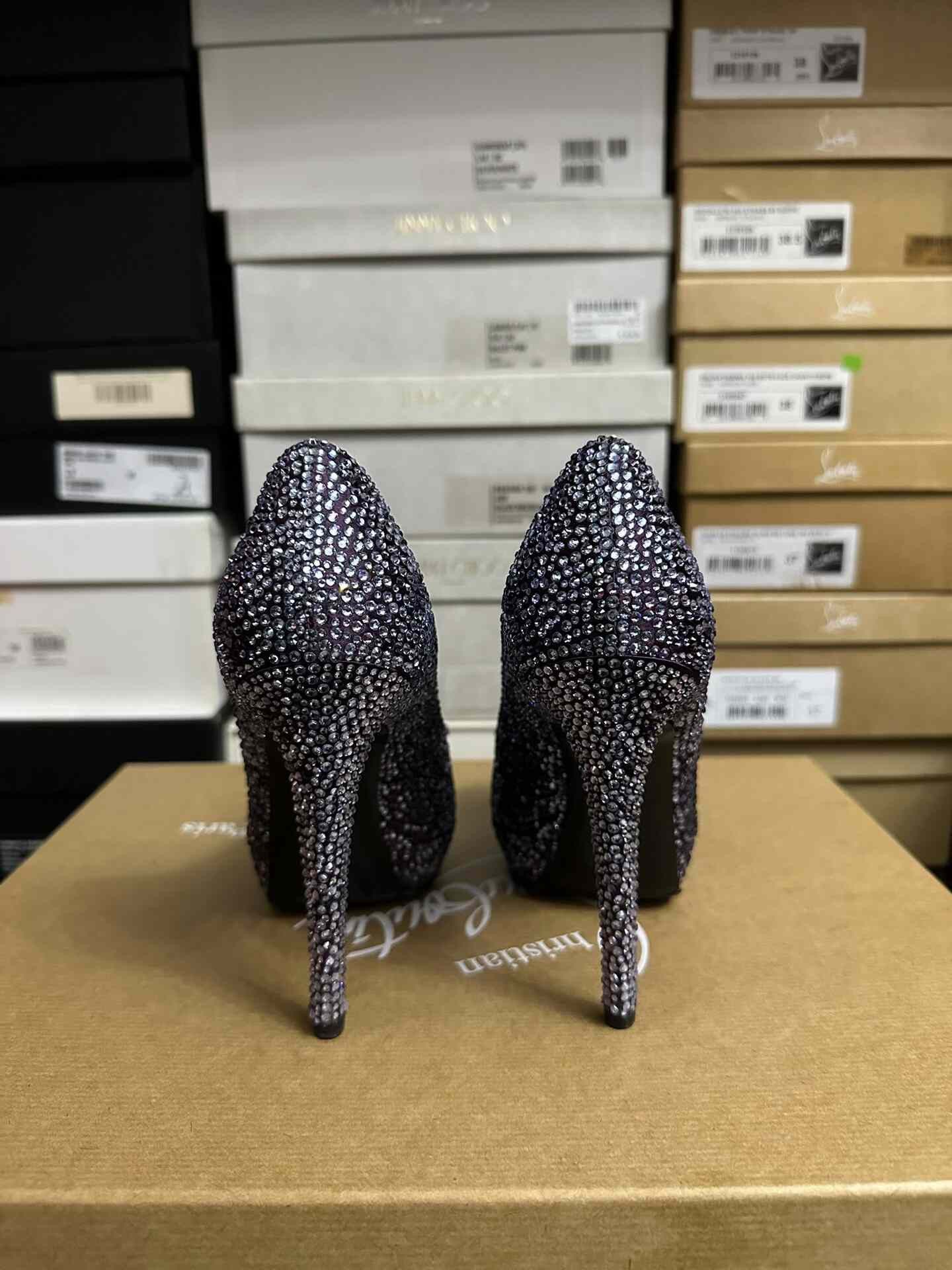 Roger Vivier Roger Vivier Purple Crystal Shoes Size US 4 / IT 34 - 4 Thumbnail