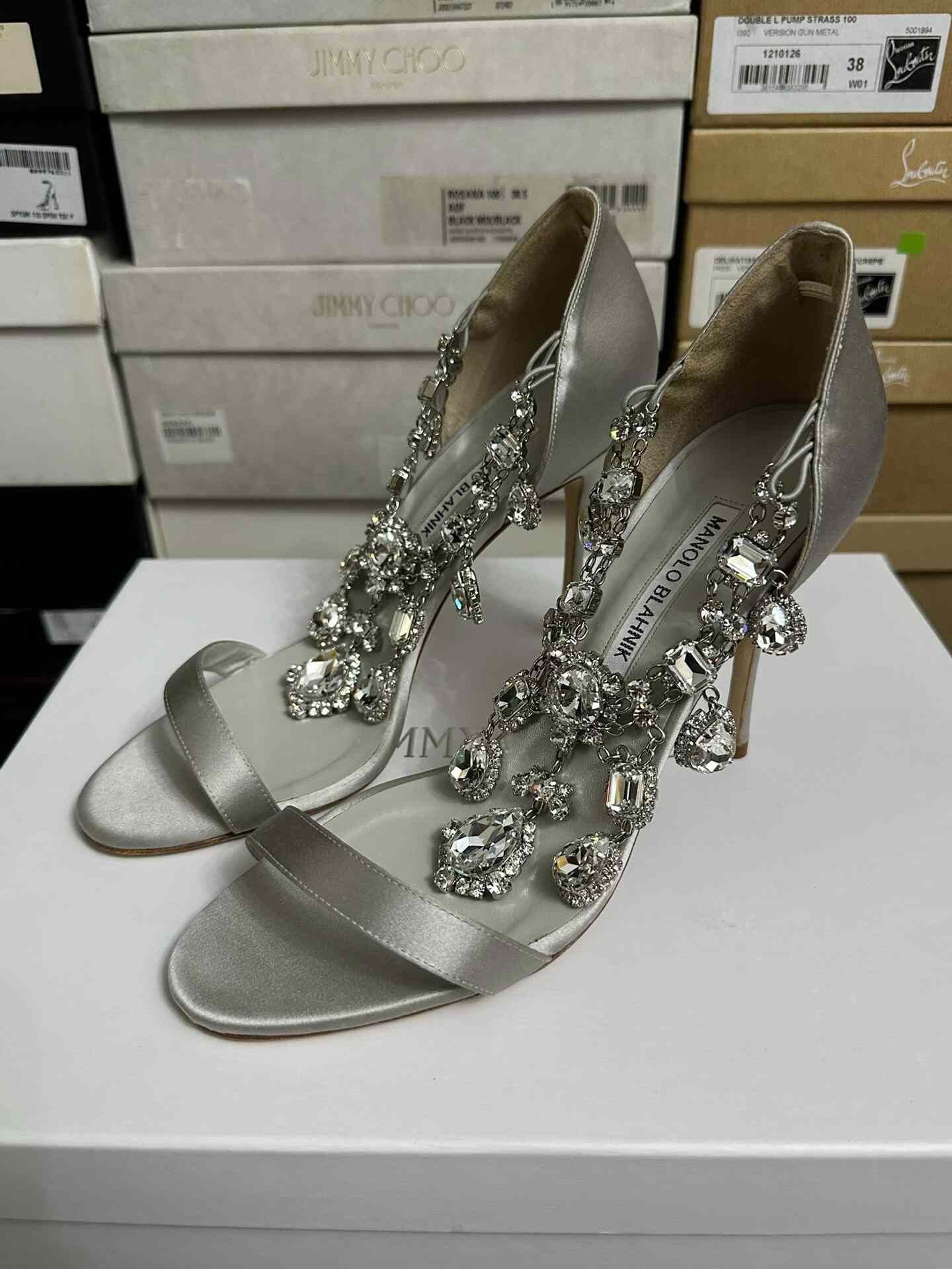 Manolo Blahnik Manolo Blahnik Crystal High Heels Size US 8.5 / IT 38.5 - 2 Thumbnail