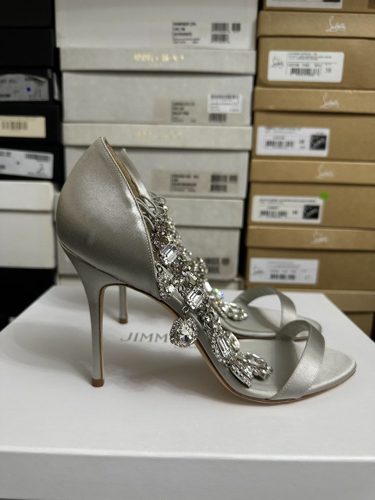 Manolo Blahnik Manolo Blahnik Crystal High Heels Size US 8.5 / IT 38.5 - 5 Thumbnail