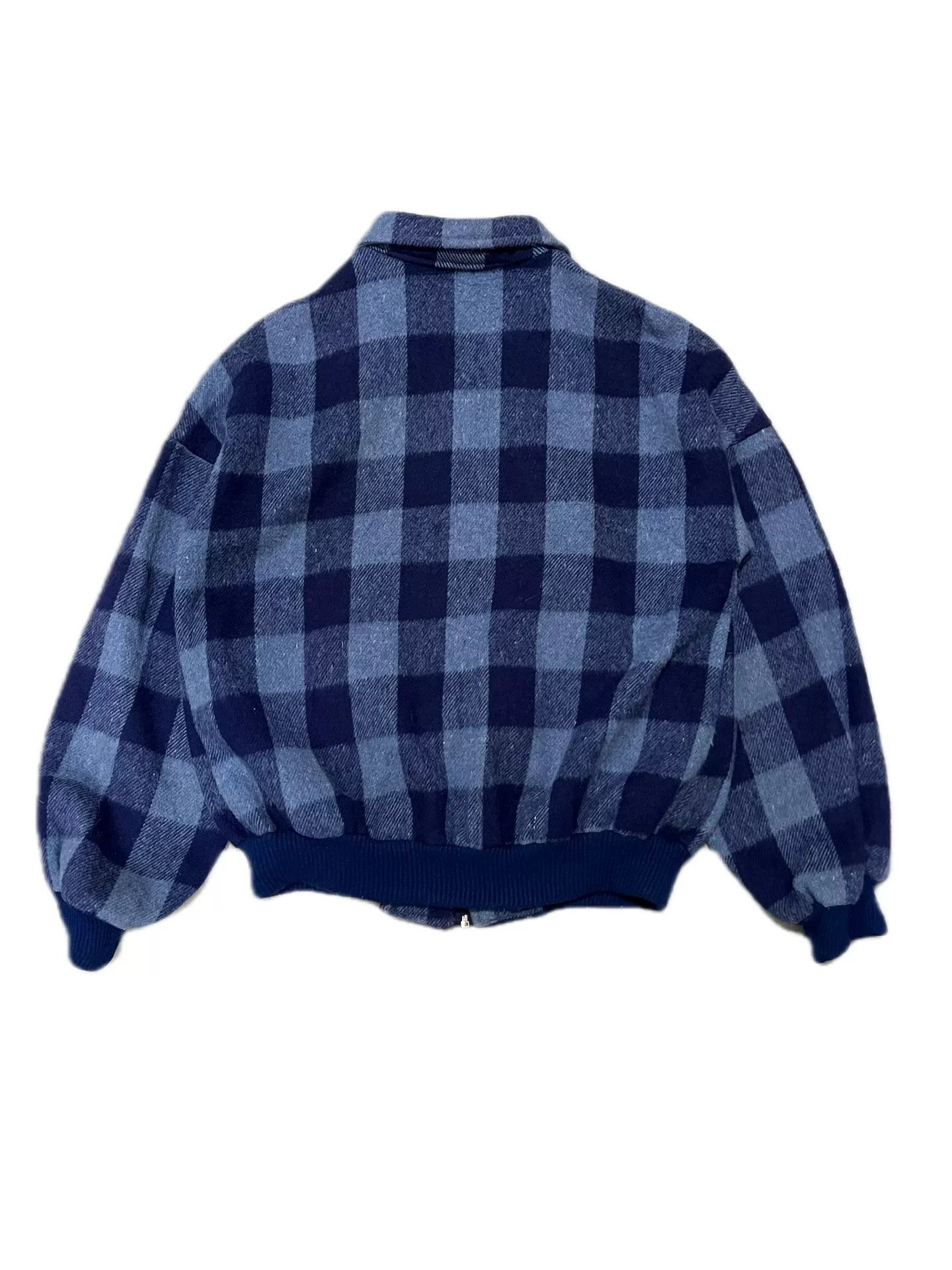 Vintage 80s Vintage Blue Plaid Wool Jacket Size US M / EU 48-50 / 2 - 2 Thumbnail