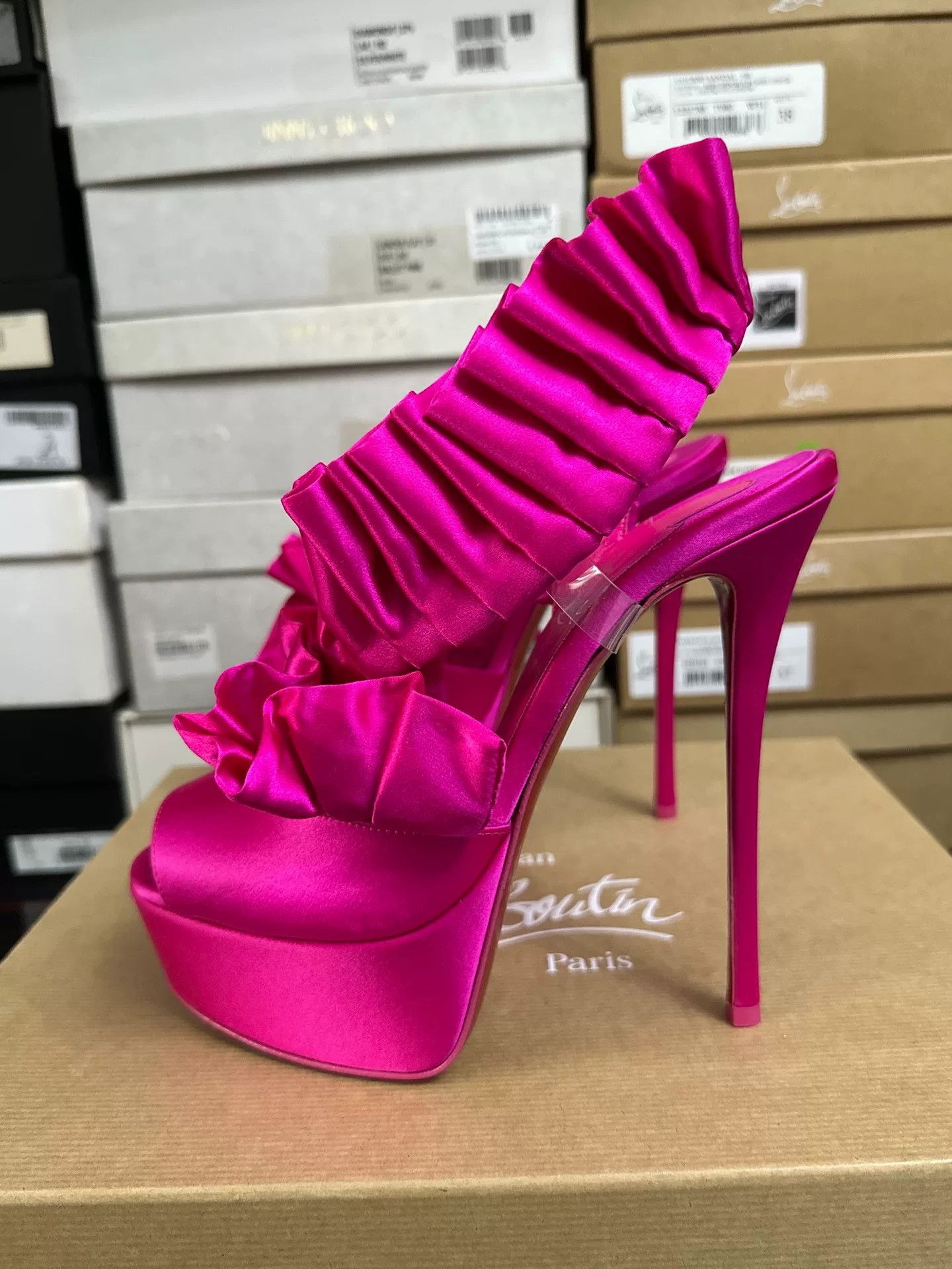 Christian Louboutin Christian Louboutin Pink 15cm Red Sole Heels Size US 7 / IT 37 - 4 Thumbnail