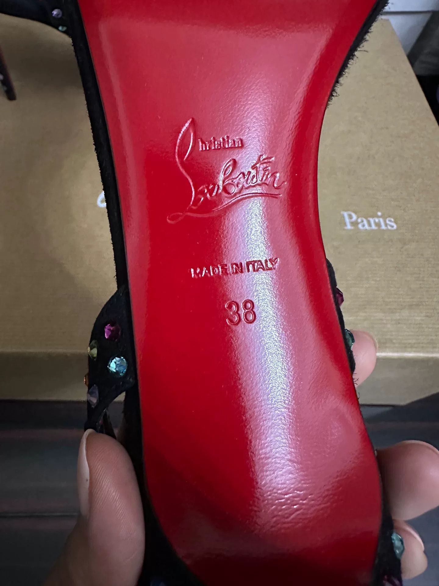 Christian Louboutin Christian Louboutin Rainbow Crystal Sandals Size US 7 / IT 37 - 5 Thumbnail