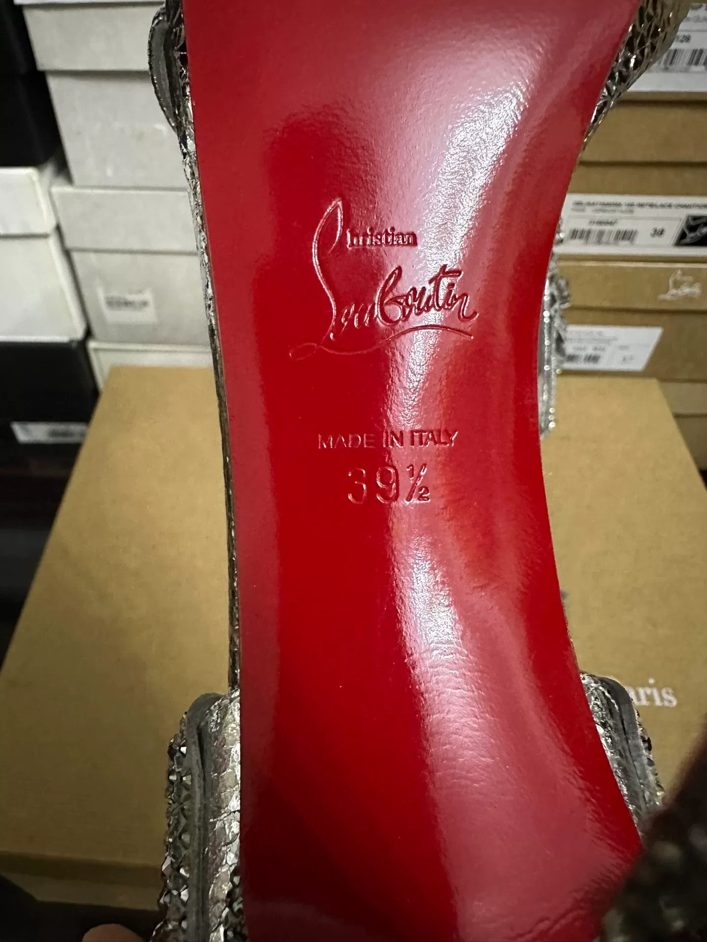 Christian Louboutin Christian Louboutin Silver High Heels Size US 8.5 / IT 38.5 - 8 Thumbnail