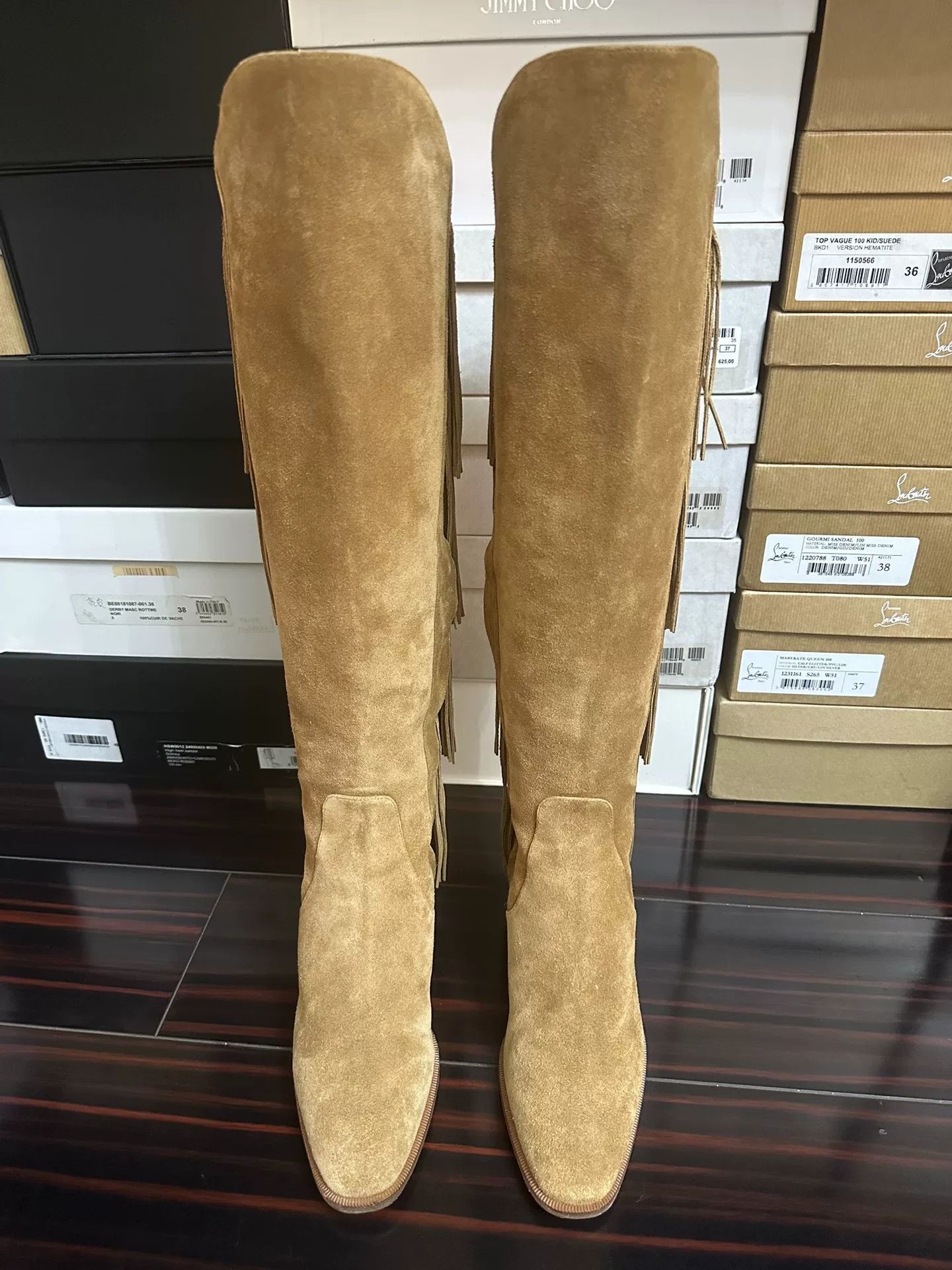 Christian Louboutin Christian Louboutin Knee-Length Boots Size 37 Size US 6 / IT 36 - 2 Thumbnail