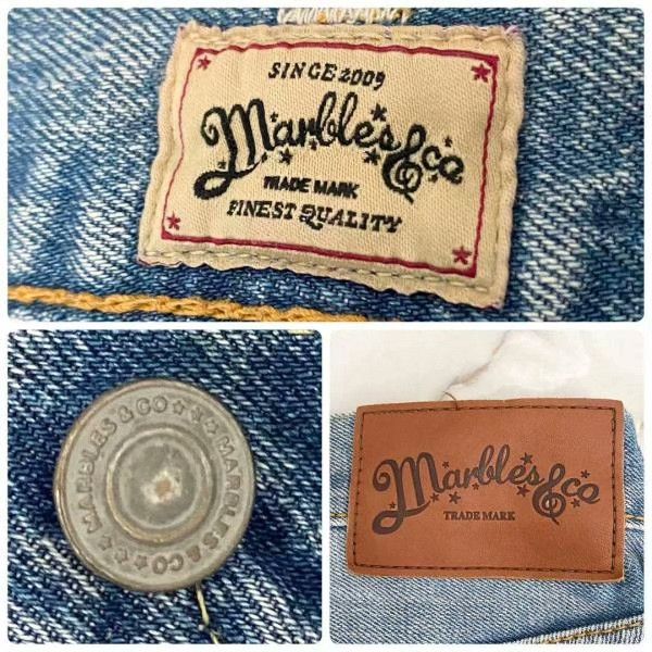 Marblesoda MARBLES Crash Denim Damage Jeans Japan Size US 31 - 8 Thumbnail