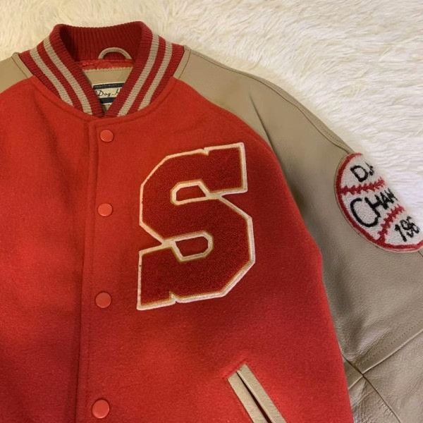 Other Dog House Baseball Jacket Cow Leather Sleeves Size US M / EU 48-50 / 2 - 2 Thumbnail