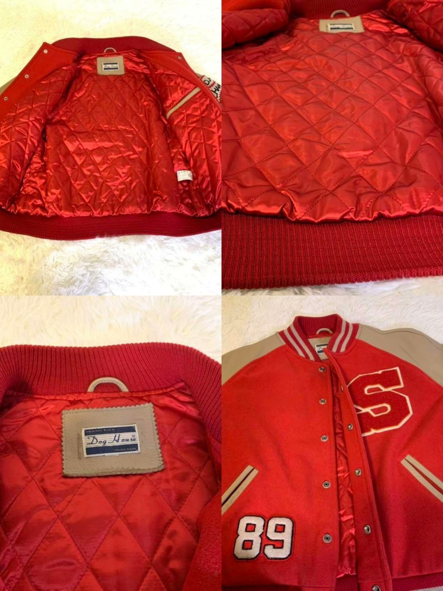 Other Dog House Baseball Jacket Cow Leather Sleeves Size US M / EU 48-50 / 2 - 6 Thumbnail
