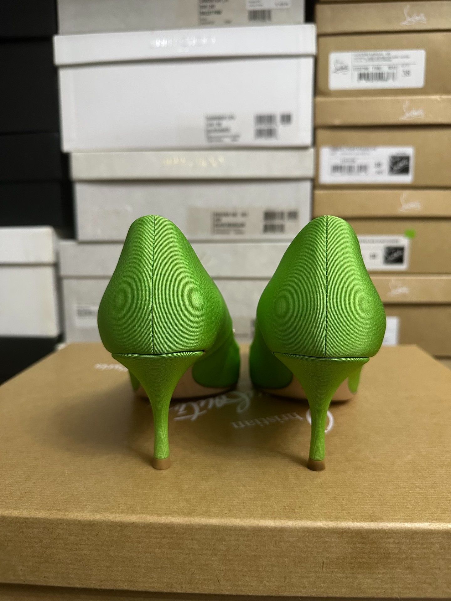 Roger Vivier Roger Vivier Green Crystal Buckle Heels Size US 6.5 / IT 36.5 - 4 Thumbnail