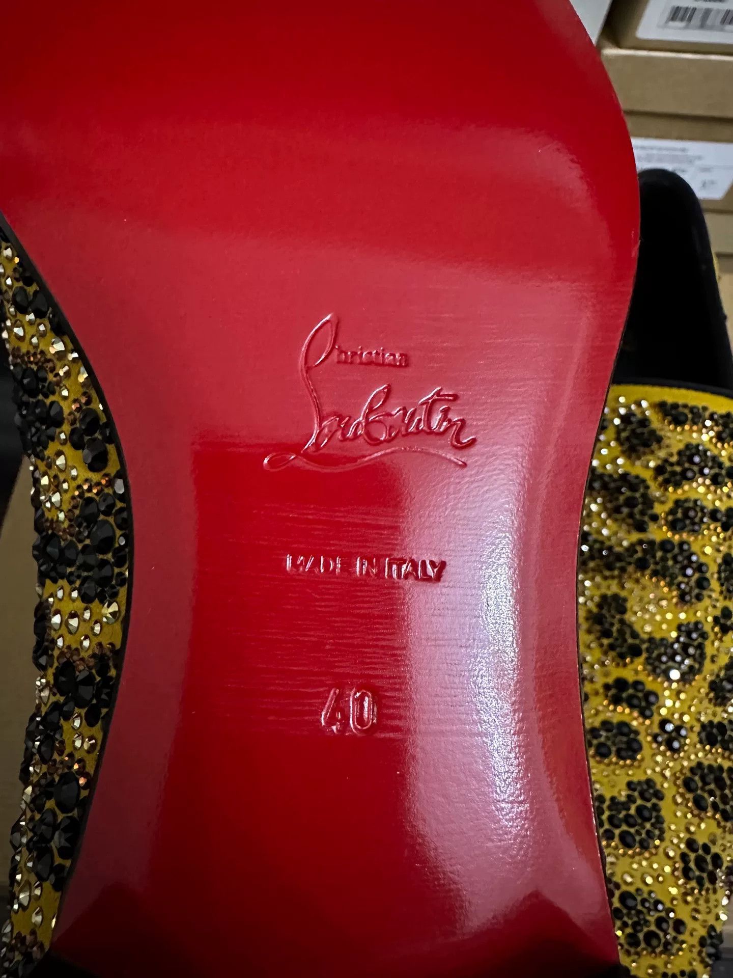 Christian Louboutin Christian Louboutin Men's Leopard Crystal Shoes Size US 7 / EU 40 - 6 Thumbnail