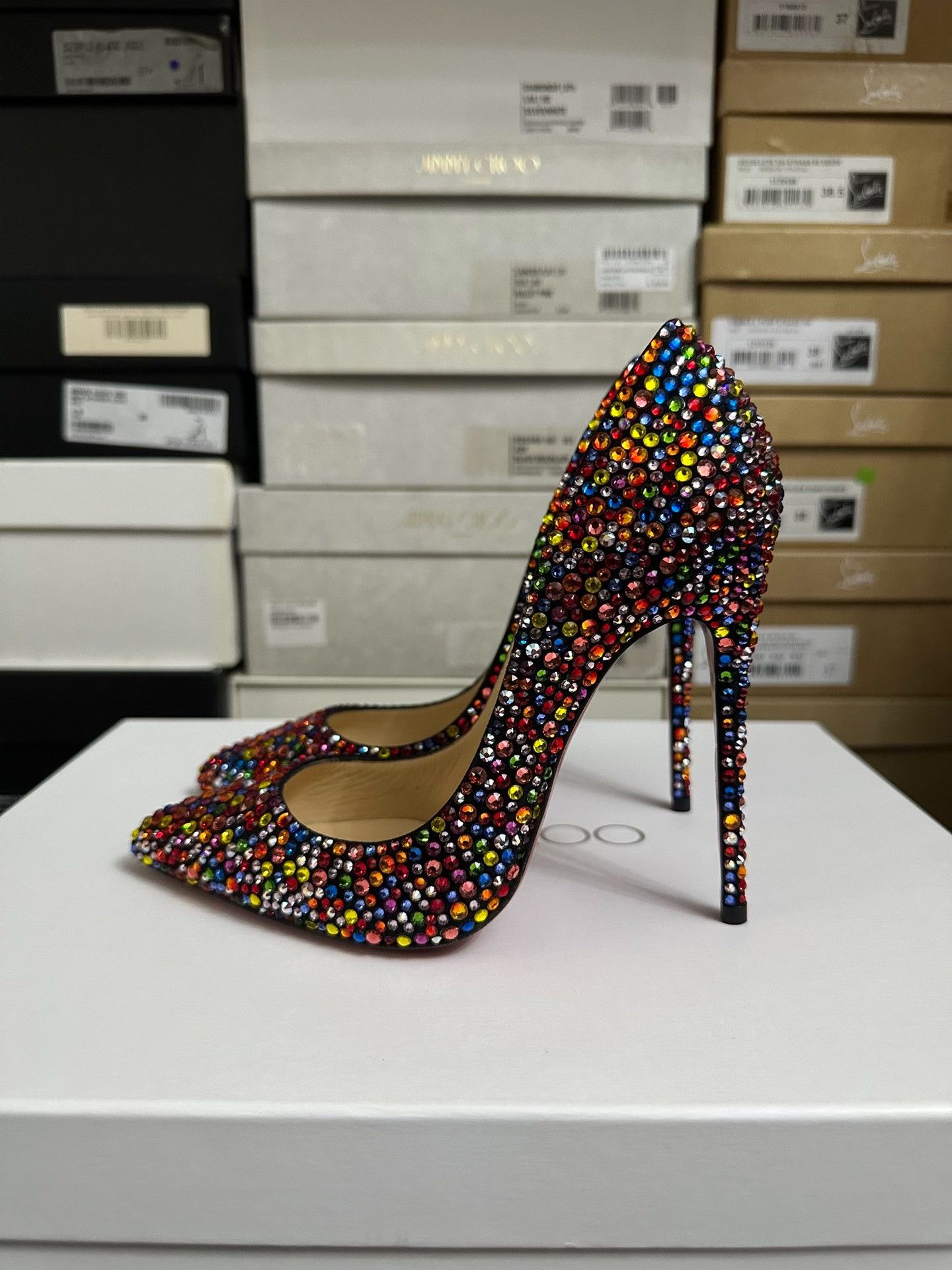 Christian Louboutin Christian Louboutin Crystal Embellished Heels Size US 5 / IT 35 - 5 Thumbnail