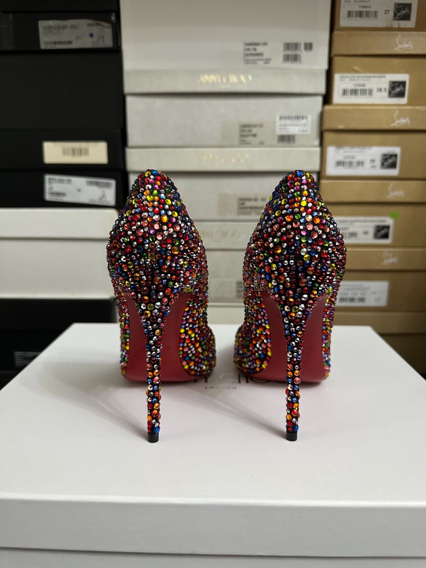 Christian Louboutin Christian Louboutin Crystal Embellished Heels Size US 5 / IT 35 - 4 Thumbnail
