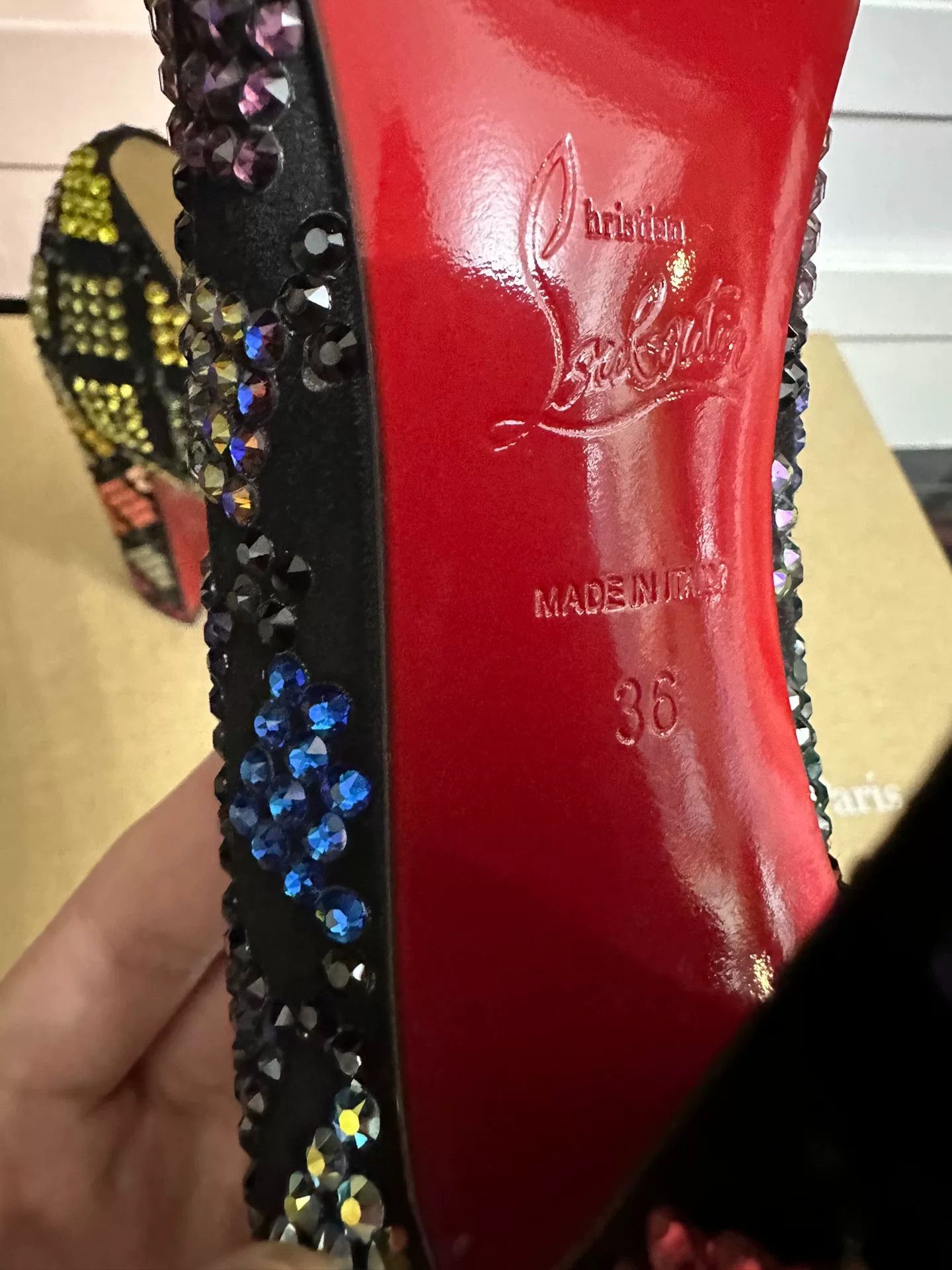 Christian Louboutin Christian Louboutin Crystal Embellished Heels Size US 5 / IT 35 - 7 Thumbnail