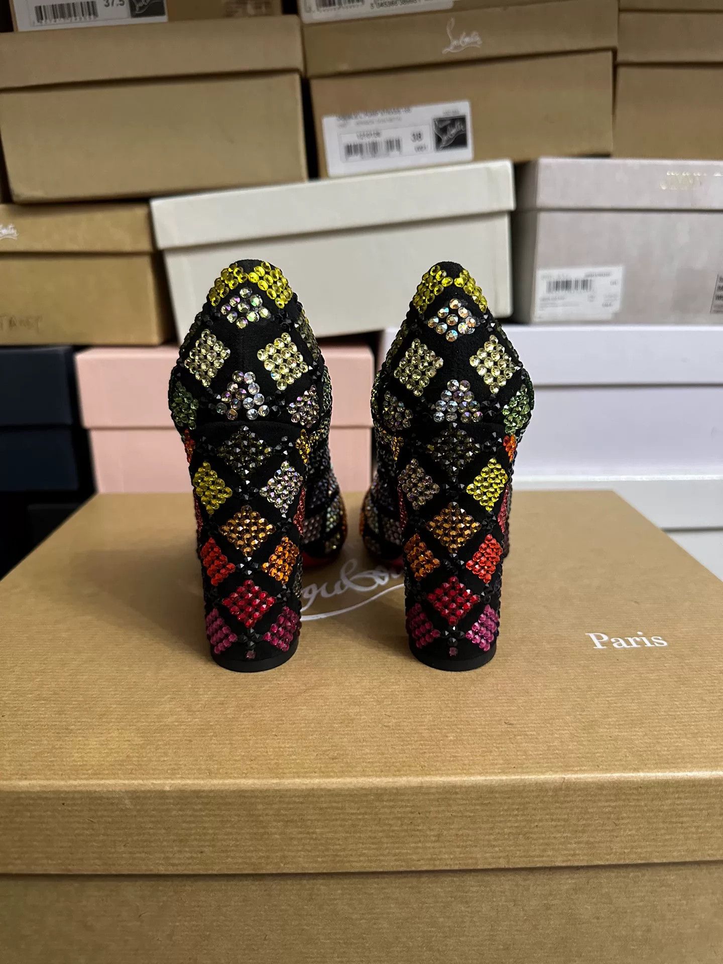 Christian Louboutin Christian Louboutin Crystal Embellished Heels Size US 5 / IT 35 - 6 Thumbnail