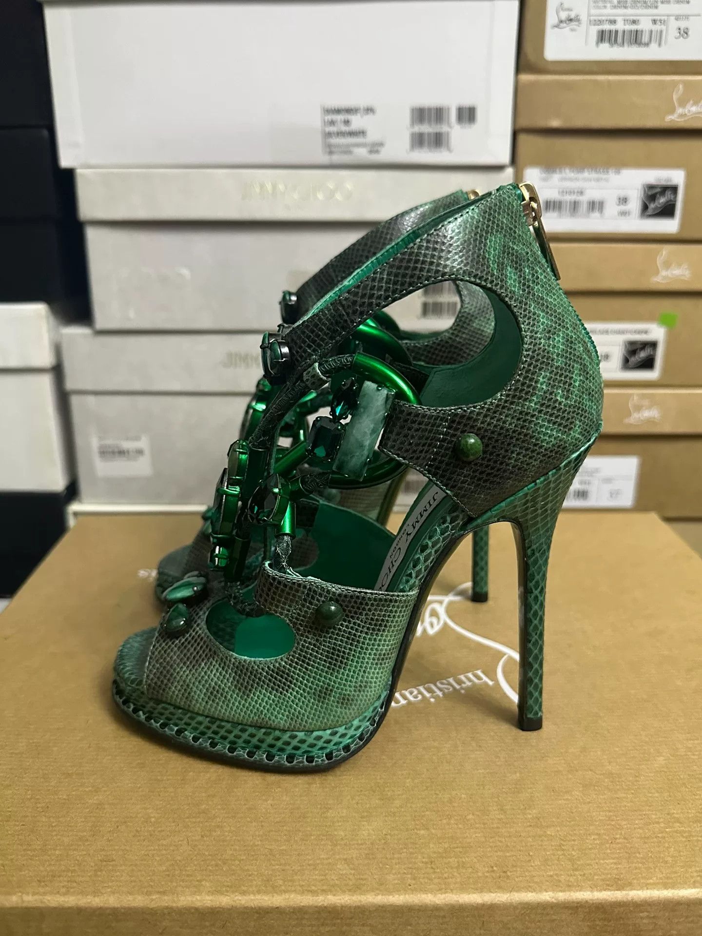 Jimmy Choo Jimmy Choo Emerald High Heels Size US 4 / IT 34 - 4 Thumbnail