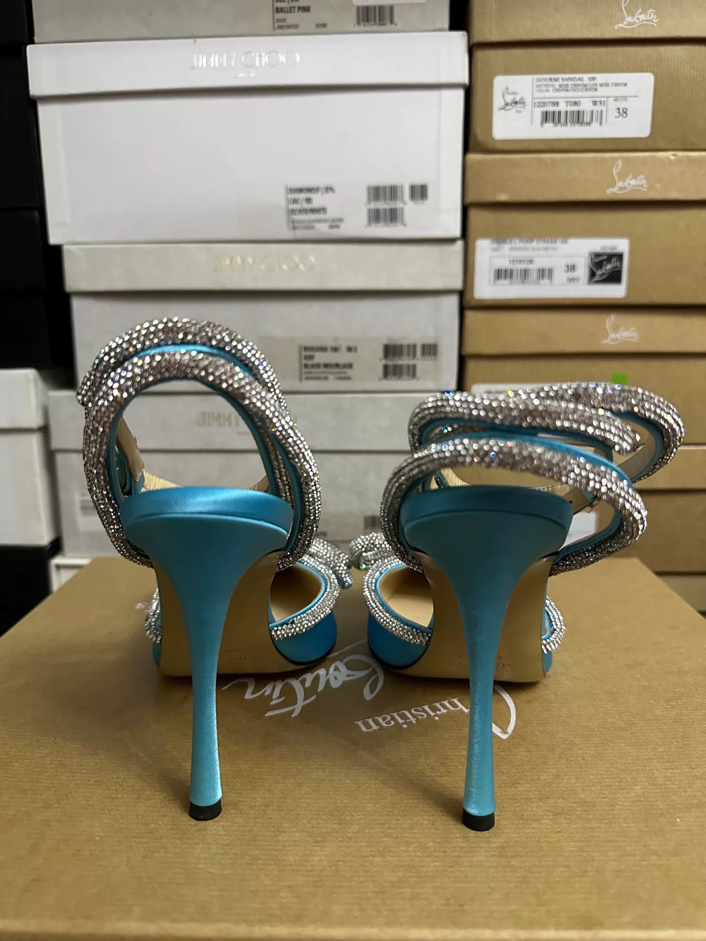 MACH & MACH MACH&MACH Classic Blue Bow Heels Size US 7 / IT 37 - 4 Thumbnail