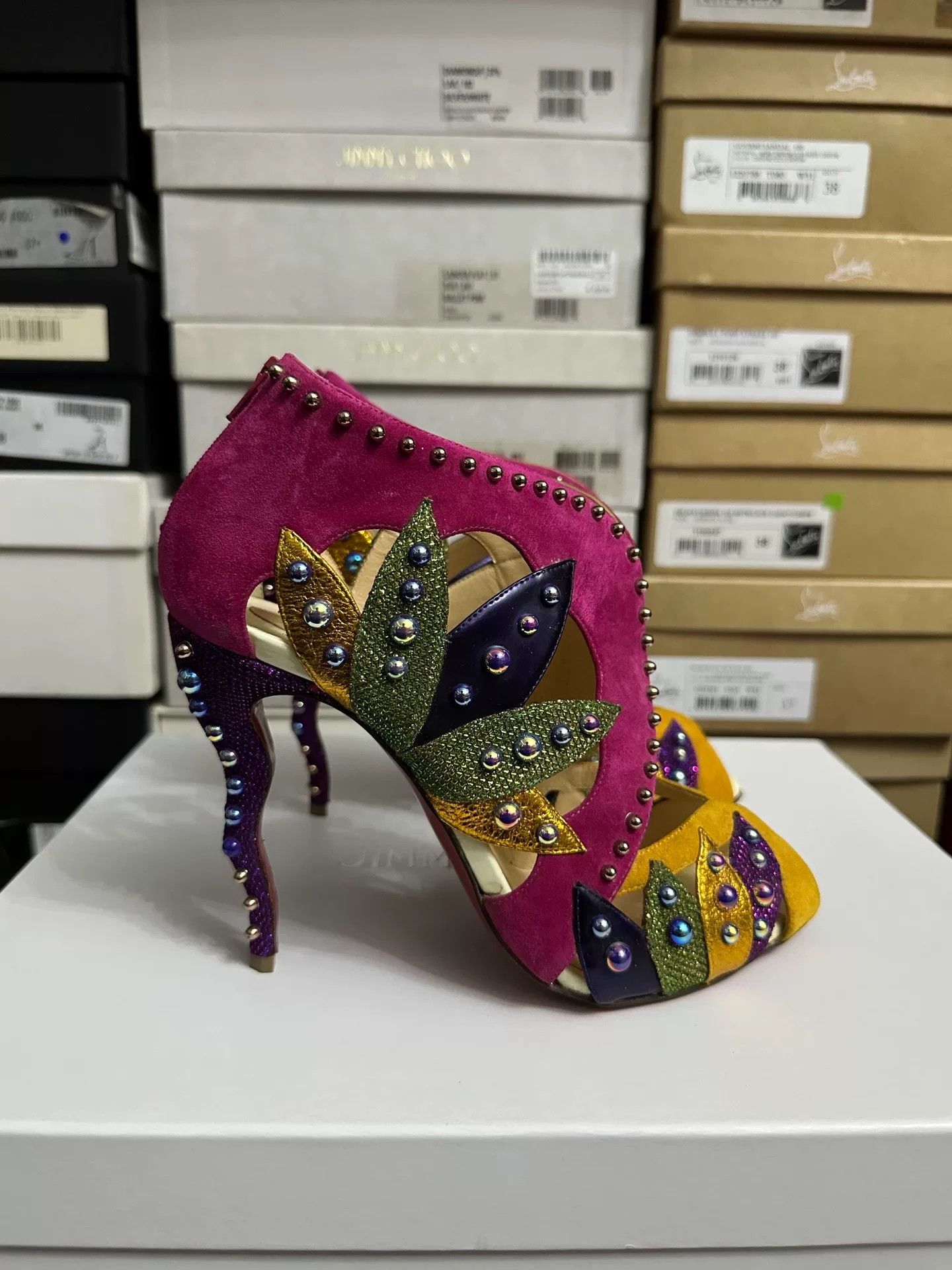 Christian Louboutin Christian Louboutin Limited Irregular Heel Heels Size US 7.5 / IT 37.5 - 5 Thumbnail