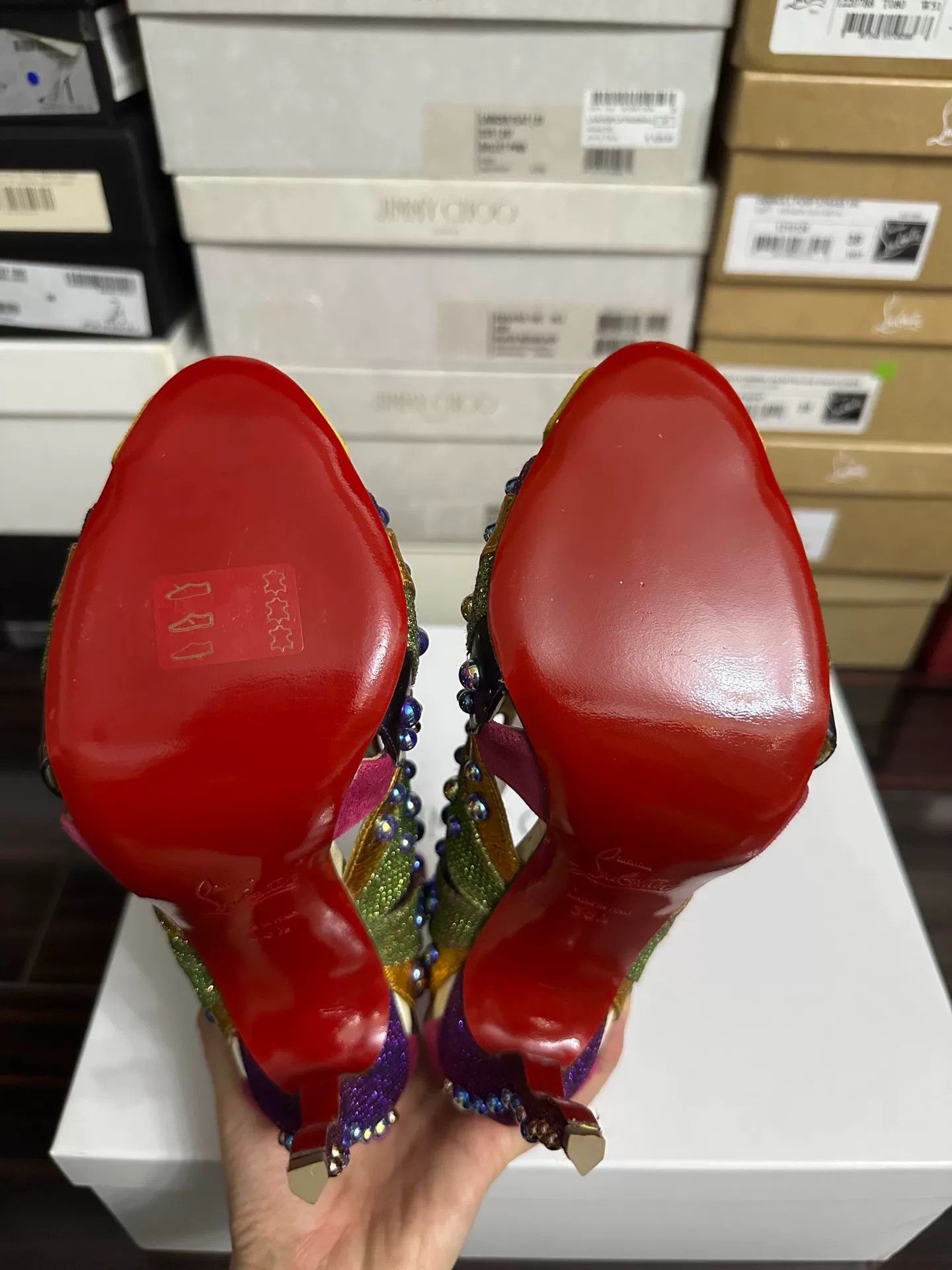 Christian Louboutin Christian Louboutin Limited Irregular Heel Heels Size US 7.5 / IT 37.5 - 7 Thumbnail