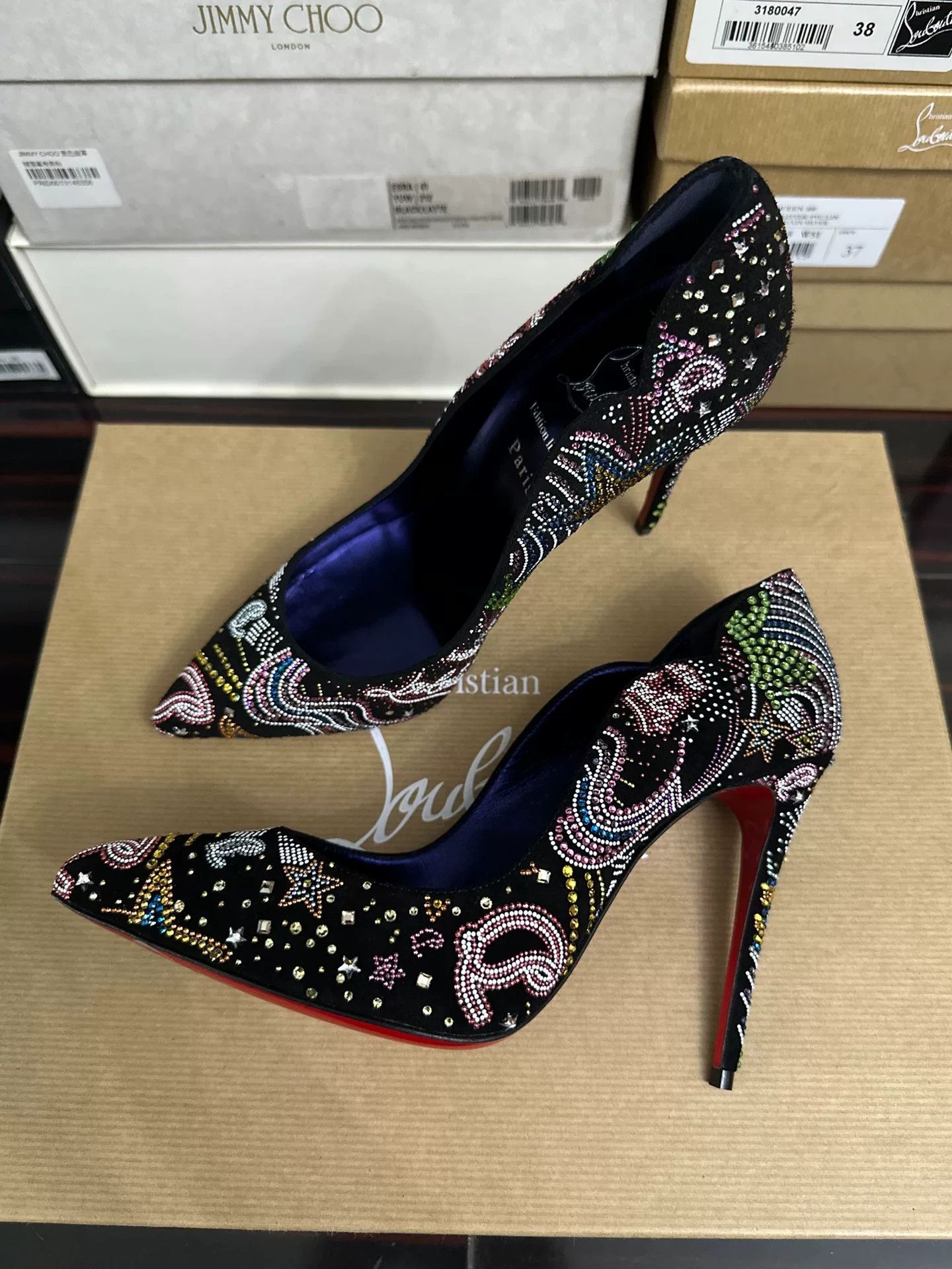 Christian Louboutin Christian Louboutin Crystal Red Sole Shoes Size US 6.5 / IT 36.5 - 3 Thumbnail