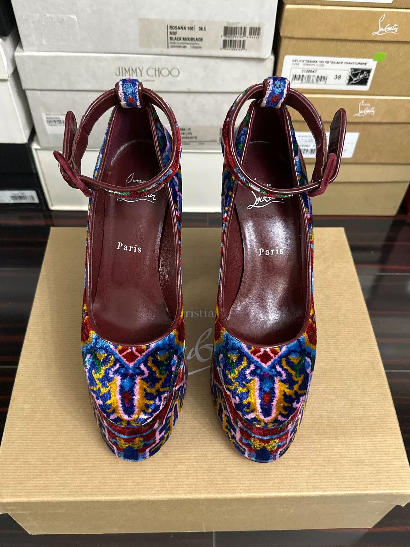 Christian Louboutin Christian Louboutin 13cm Block Heel Pumps Size US 7.5 / IT 37.5 - 2 Thumbnail