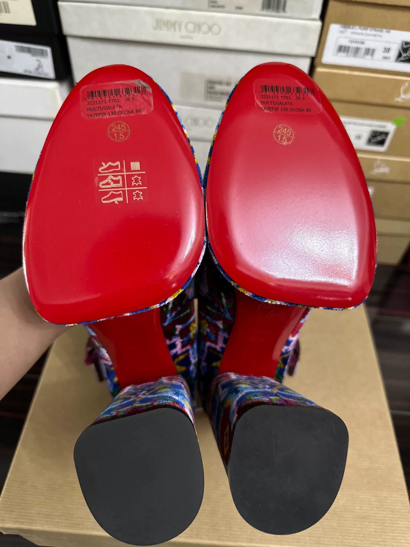 Christian Louboutin Christian Louboutin 13cm Block Heel Pumps Size US 7.5 / IT 37.5 - 7 Thumbnail
