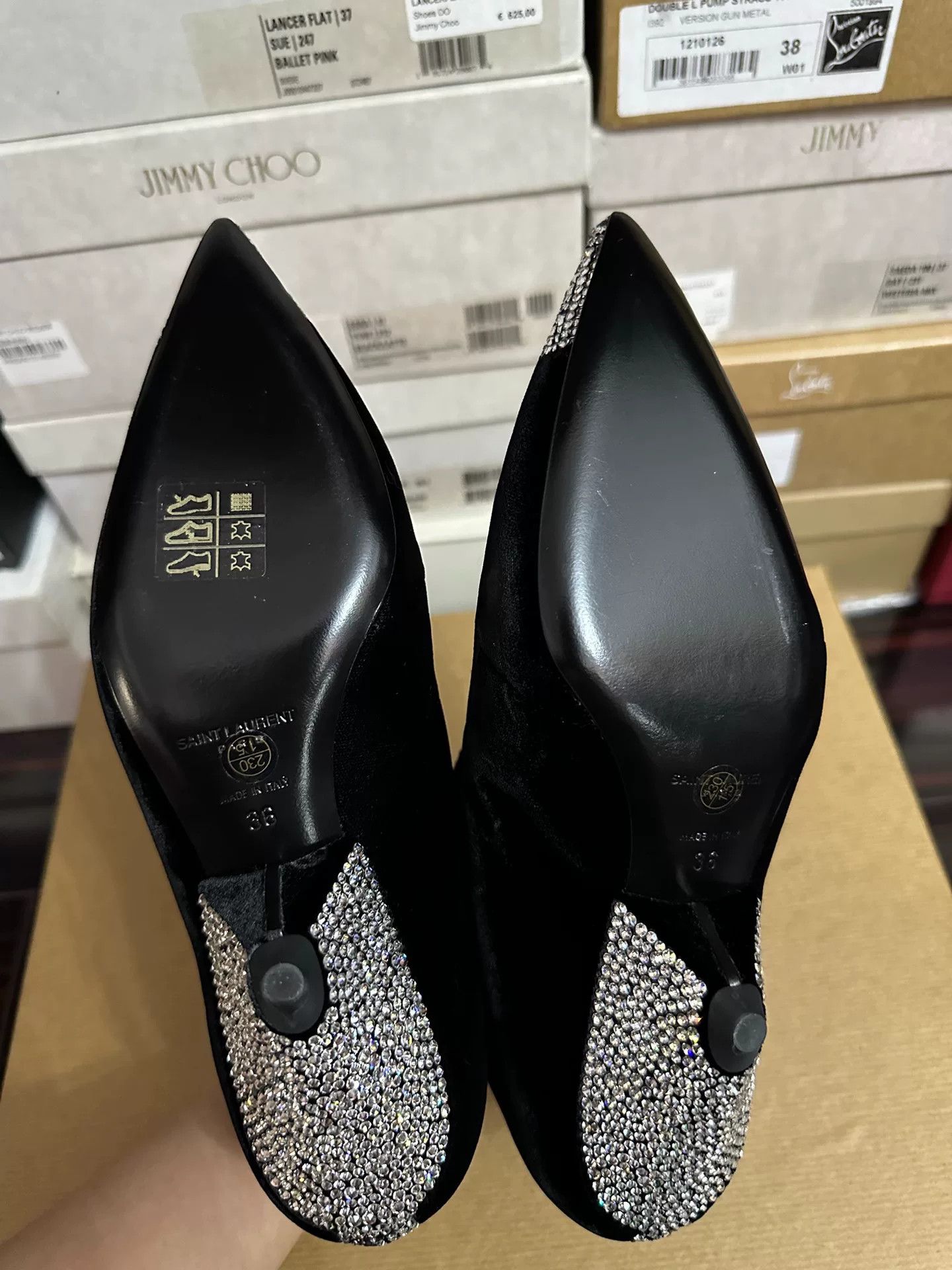 Saint Laurent Paris Saint Laurent YSL 2018 Runway Lace Ribbon Heels Size US 5 / IT 35 - 5 Thumbnail