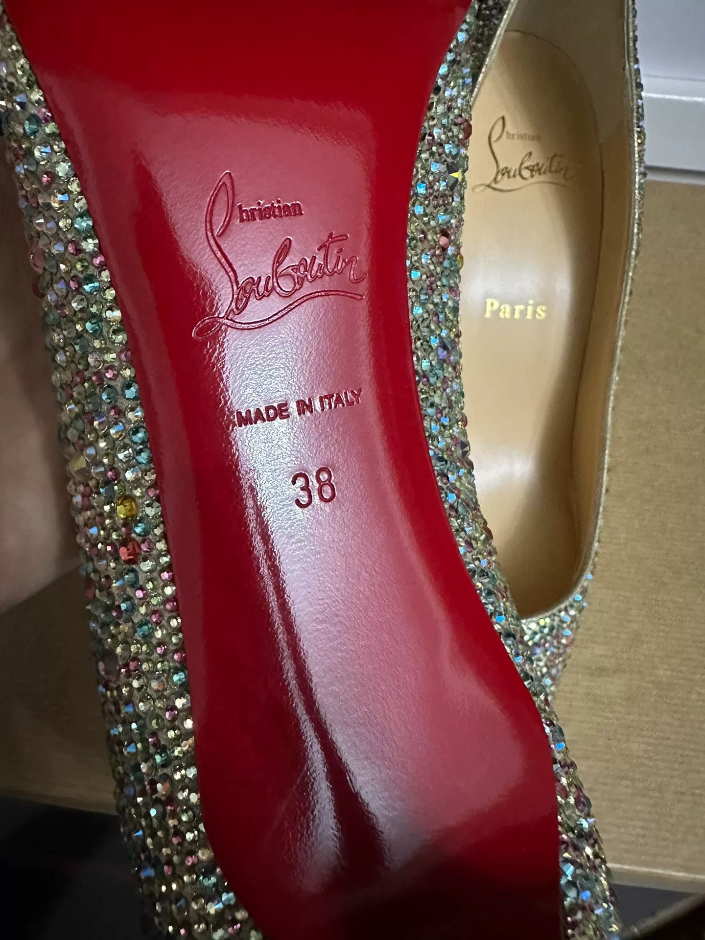 Christian Louboutin Christian Louboutin Crystal Embellished Heels Size US 7 / IT 37 - 5 Thumbnail