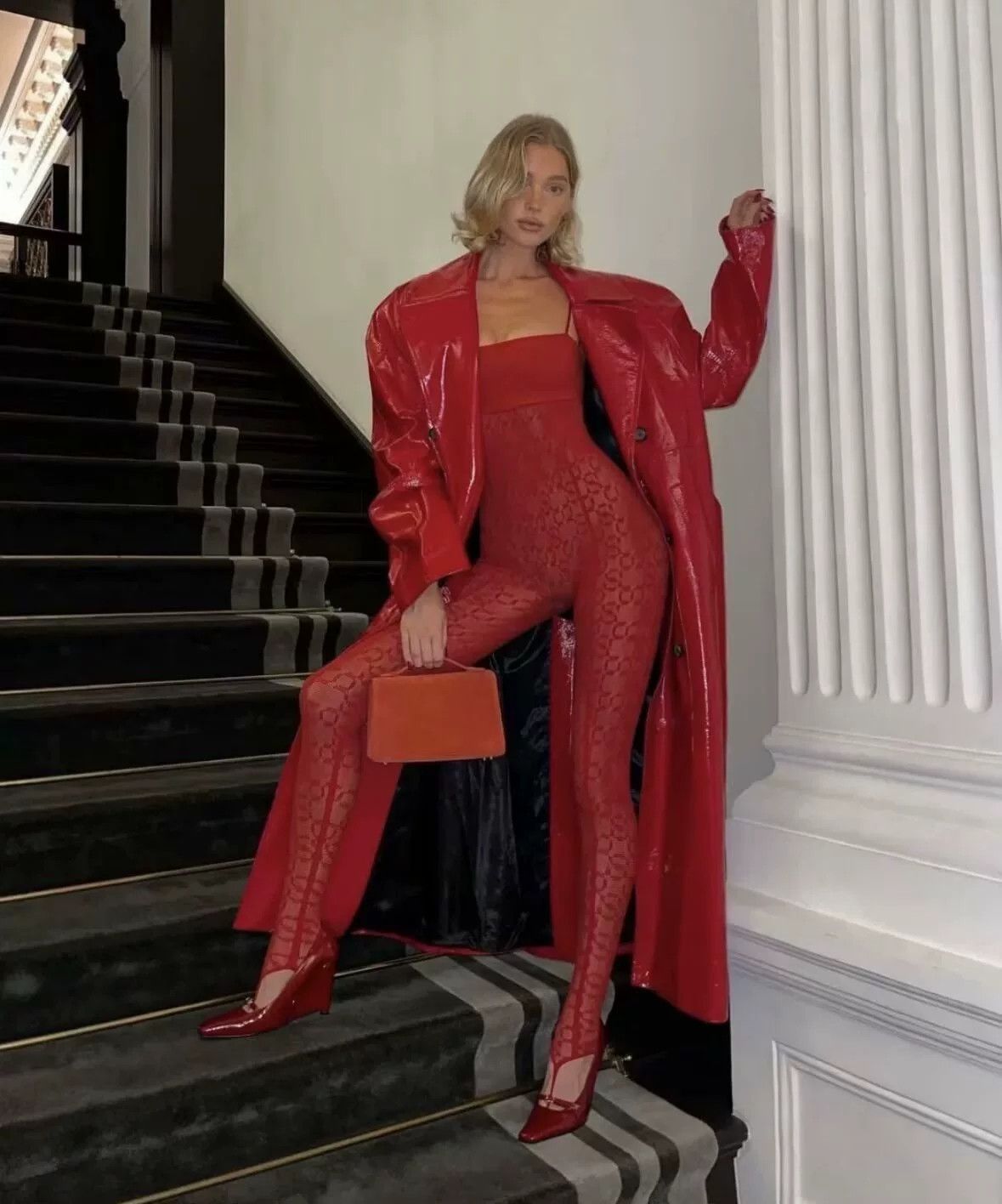Magda Butrym Magda Butrym Red Leather Trench Coat Size S / US 4 / IT 40 - 8 Thumbnail