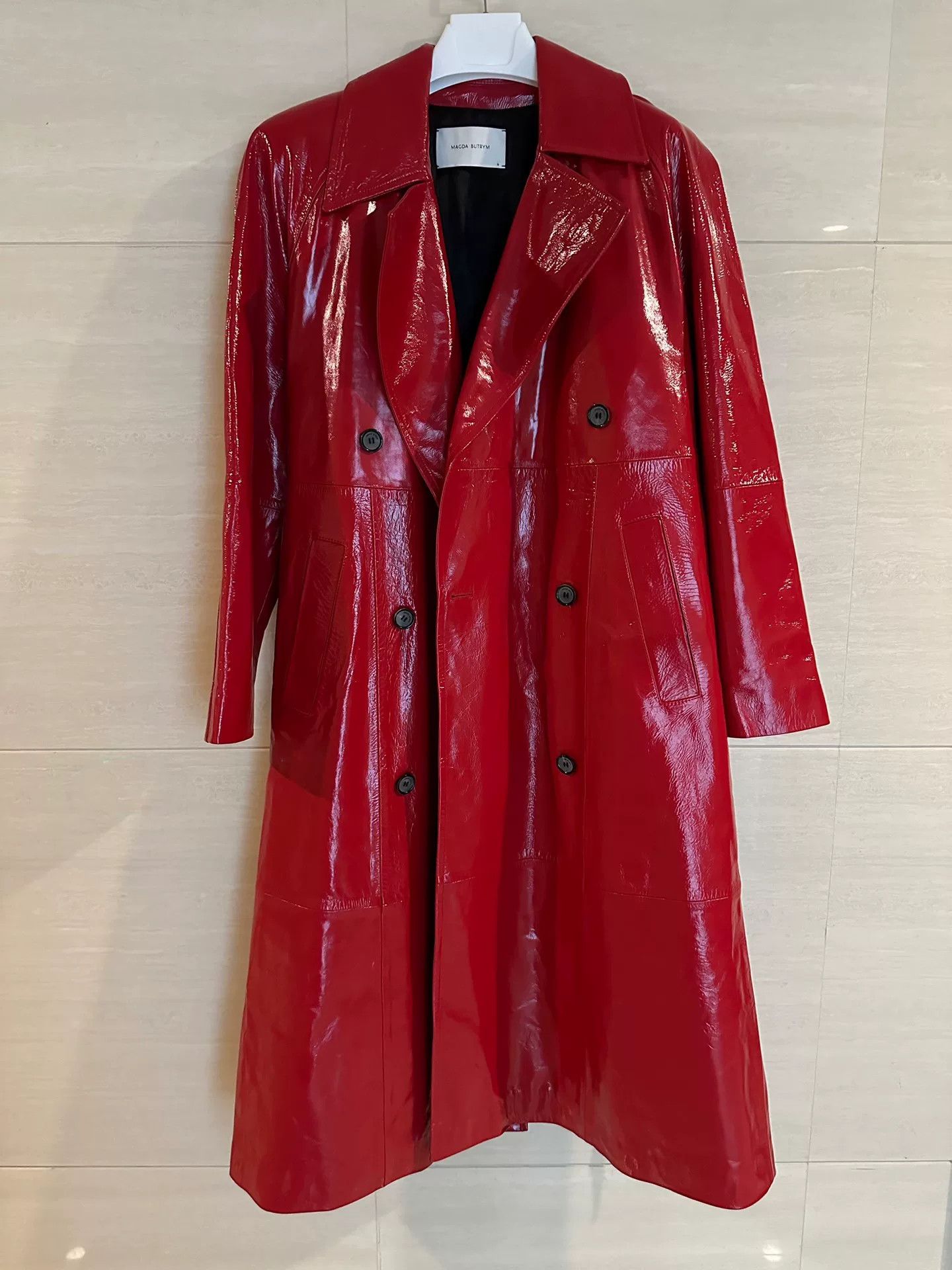 Magda Butrym Magda Butrym Red Leather Trench Coat Size S / US 4 / IT 40 - 2 Thumbnail