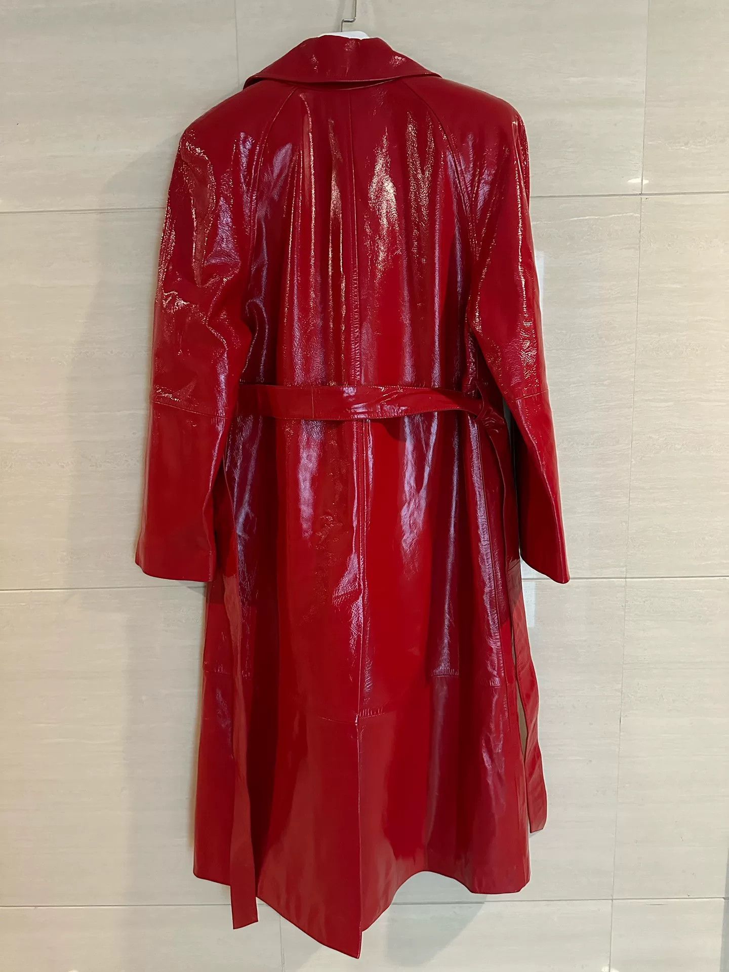Magda Butrym Magda Butrym Red Leather Trench Coat Size S / US 4 / IT 40 - 3 Thumbnail
