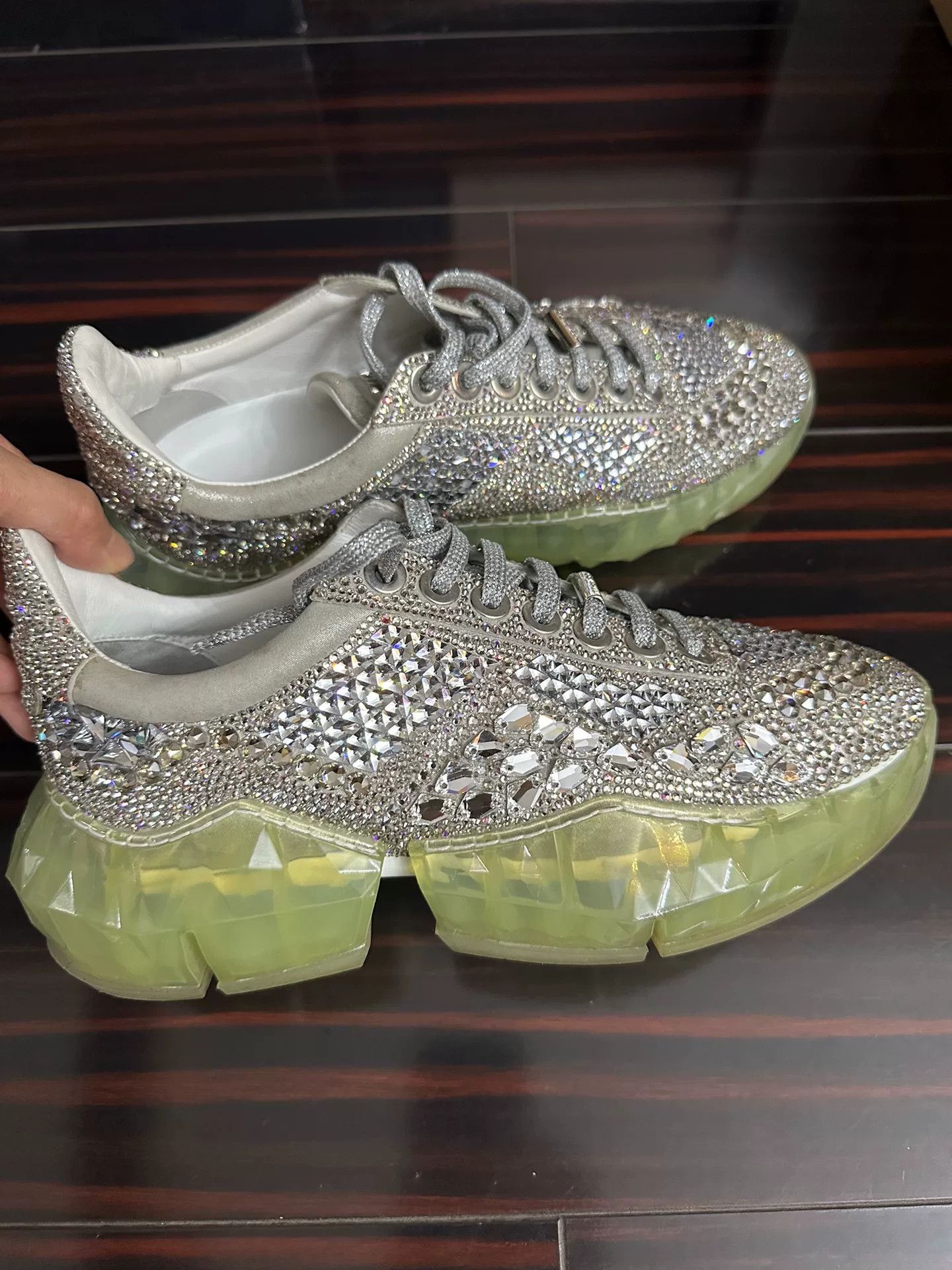 Jimmy Choo Jimmy Choo Swarovski Crystal Shoes Size US 7 / IT 37 - 2 Thumbnail
