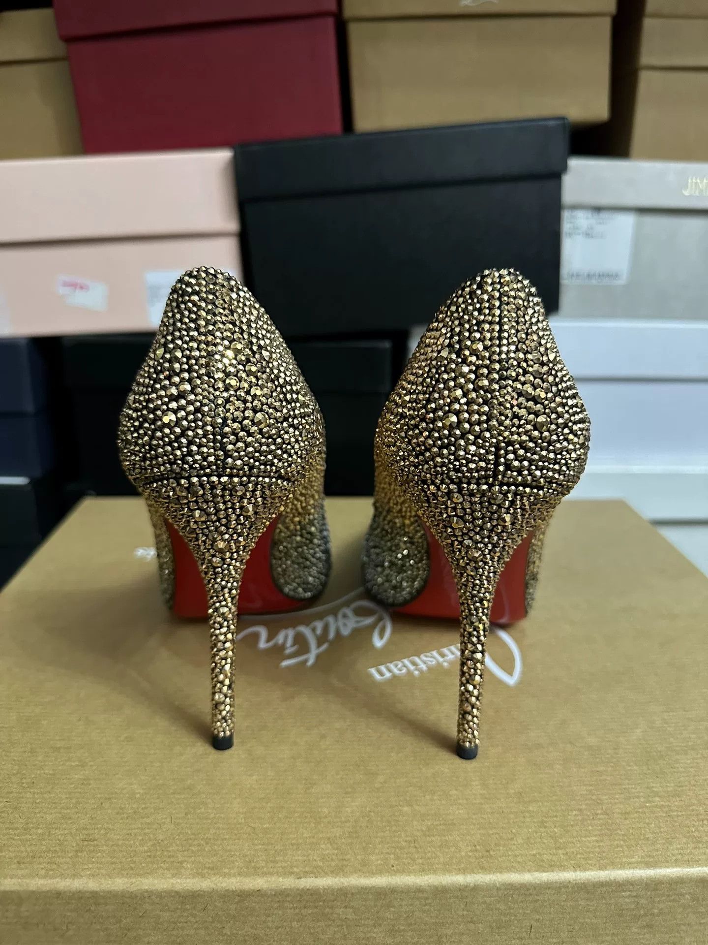 Christian Louboutin Christian Louboutin Crystal Gradient Shoes Size US 7 / IT 37 - 4 Thumbnail