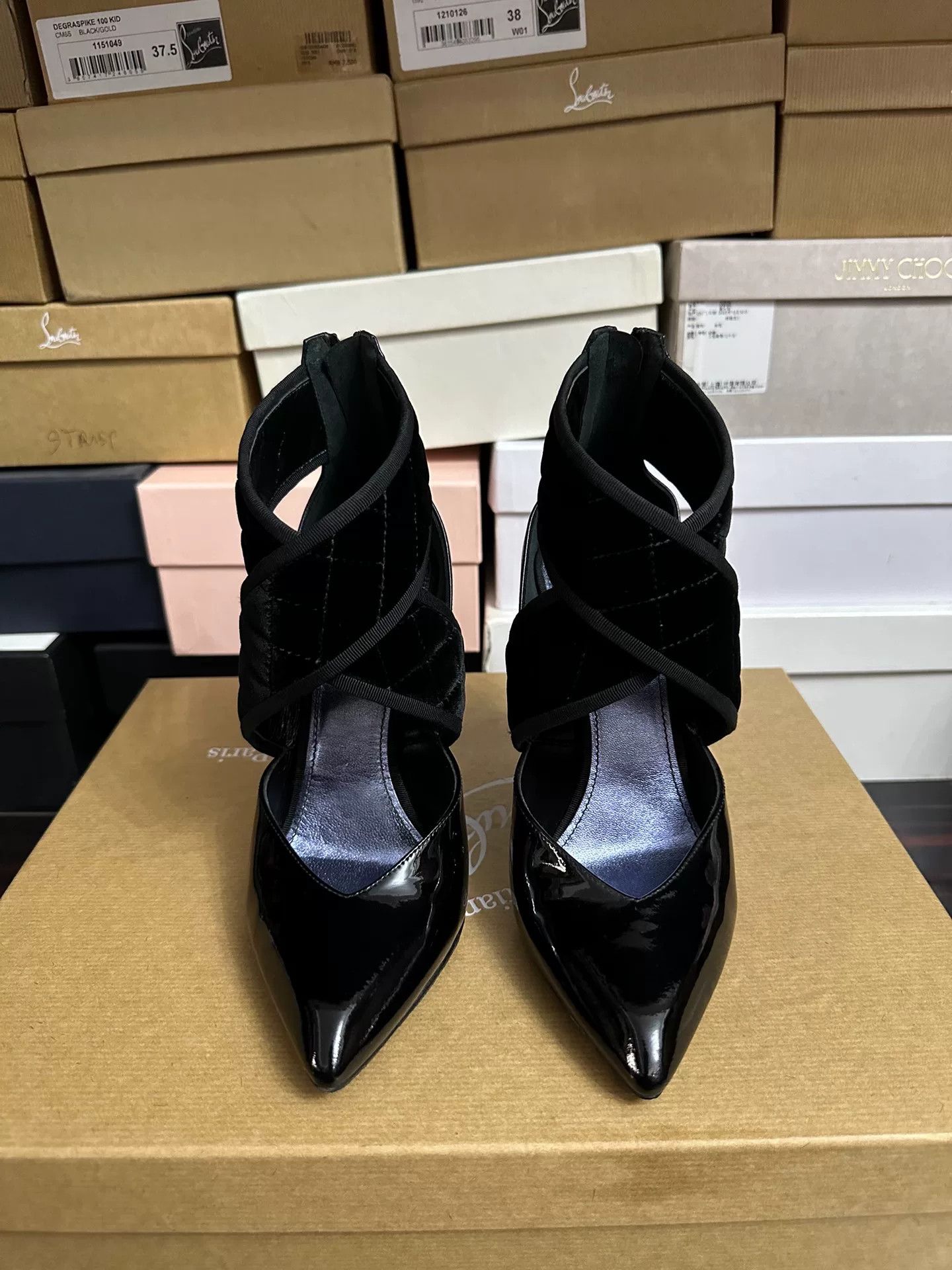 Lanvin Lanvin Runway Black Patent Leather Heels Size US 7 / IT 37 - 5 Thumbnail