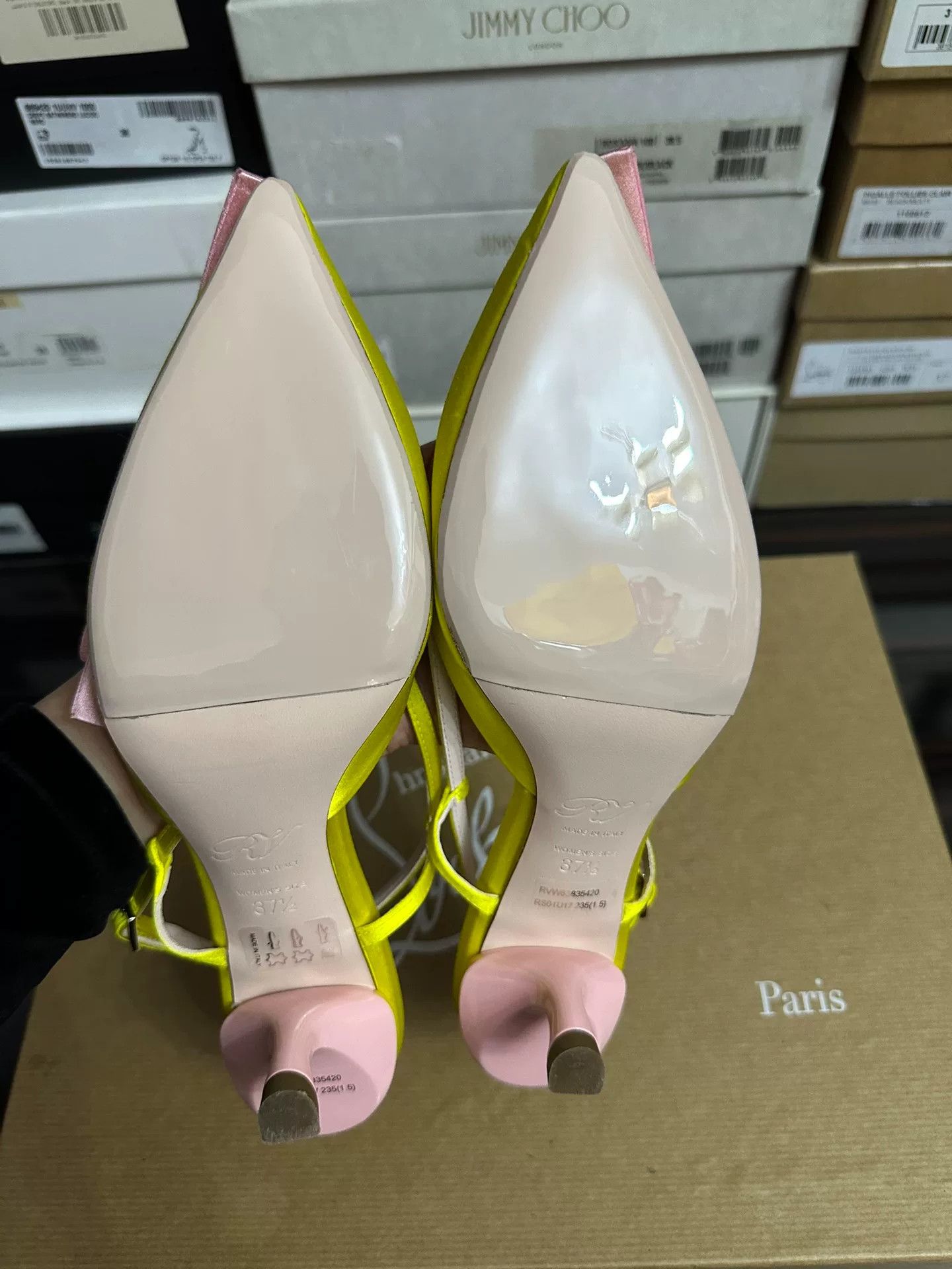 Roger Vivier Roger Vivier Yellow Bow Sandals Size US 6.5 / IT 36.5 - 7 Thumbnail
